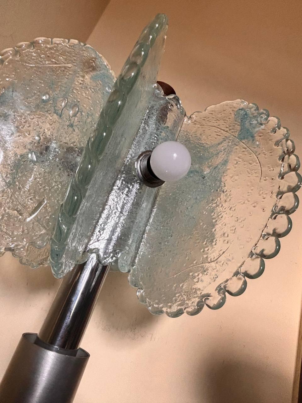 Late 20th Century Lampe de table en verre de Murano du milieu du siècle par Mazzega 70s en vente