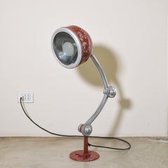 Industrial Table Lamp, Metal Construction, Italian Design, Circa 1948