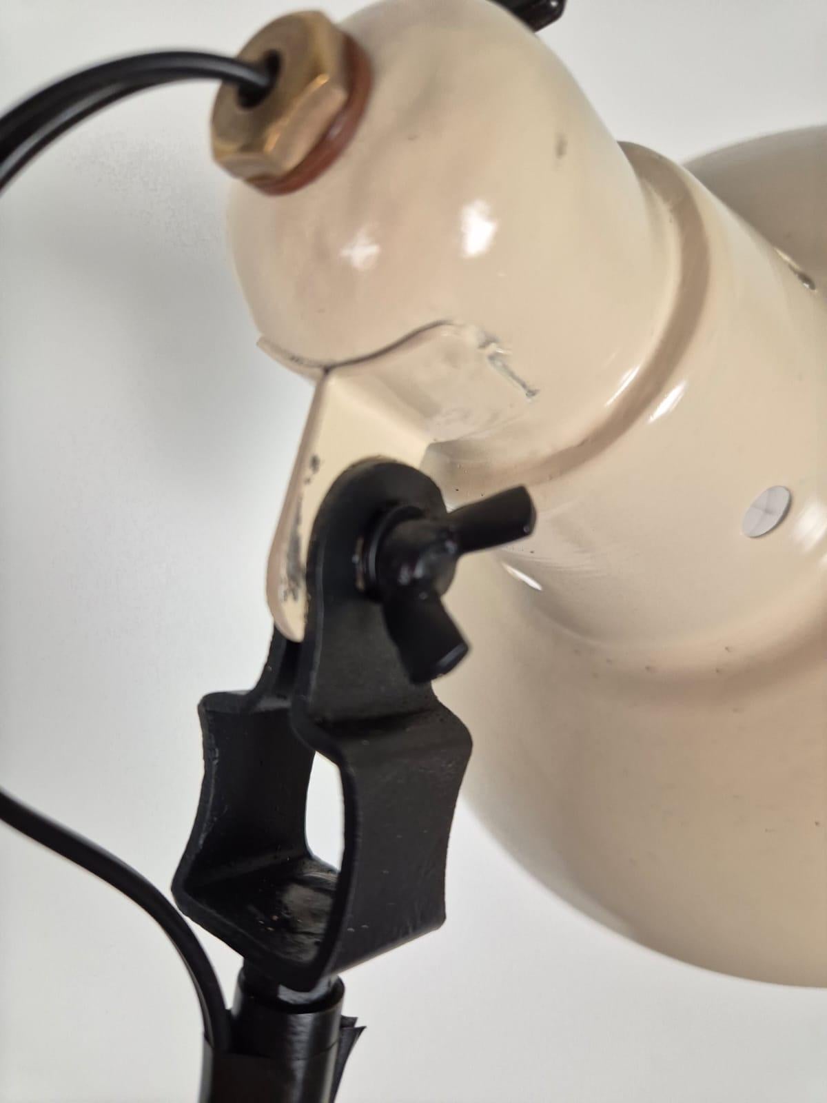 Adjustable industrial table lamp, 1950s For Sale 8