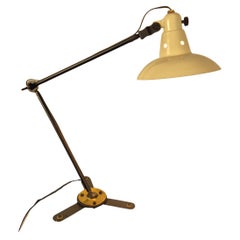 Adjustable industrial table lamp, 1950s