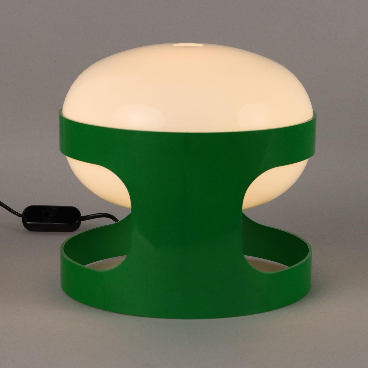 Plastic Lampada da Tavolo 'KD 27' di Joe Colombo per Kartell verde anni 70