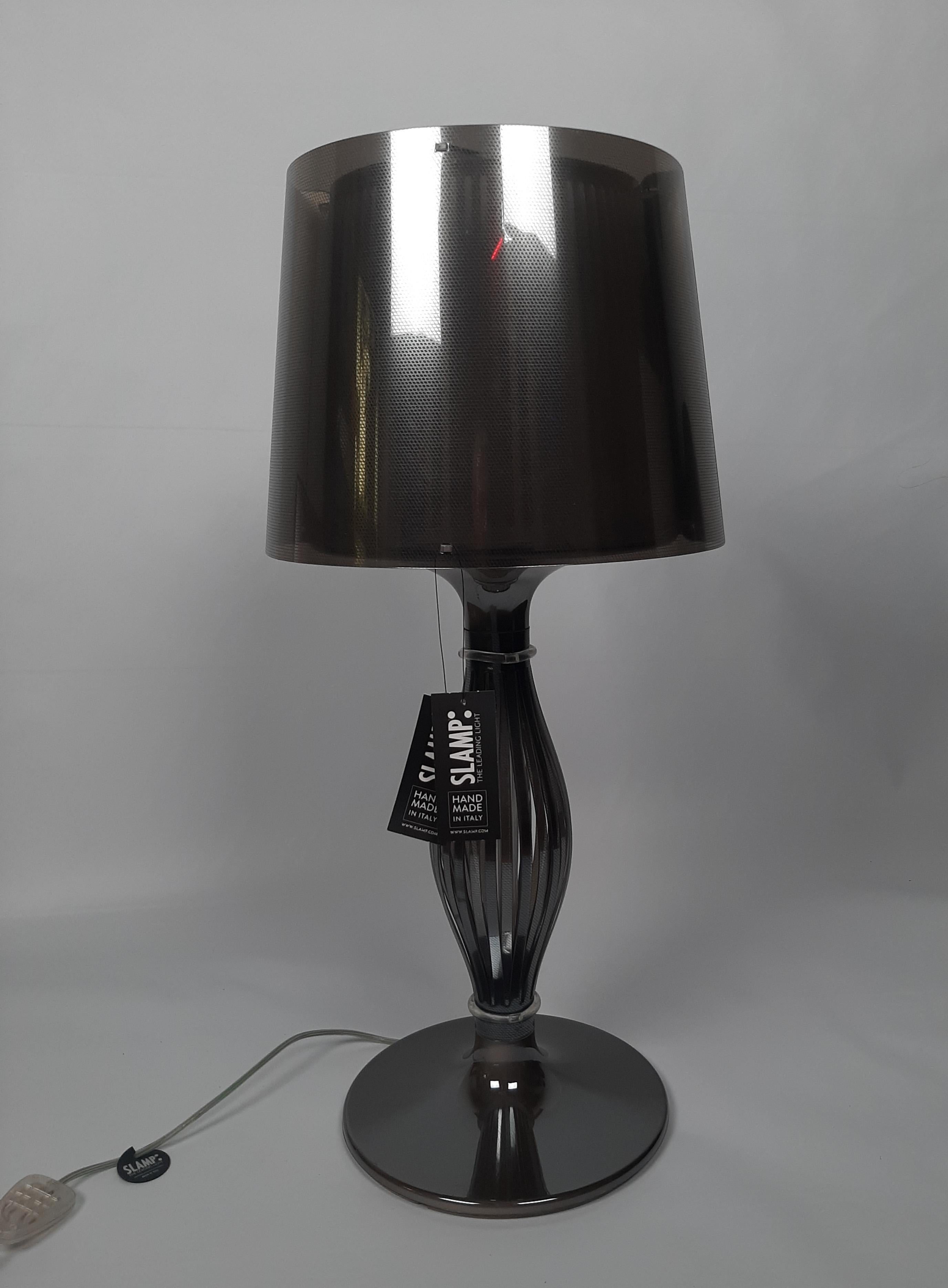 Italian Liza Gray Table Lamp Slamp production For Sale