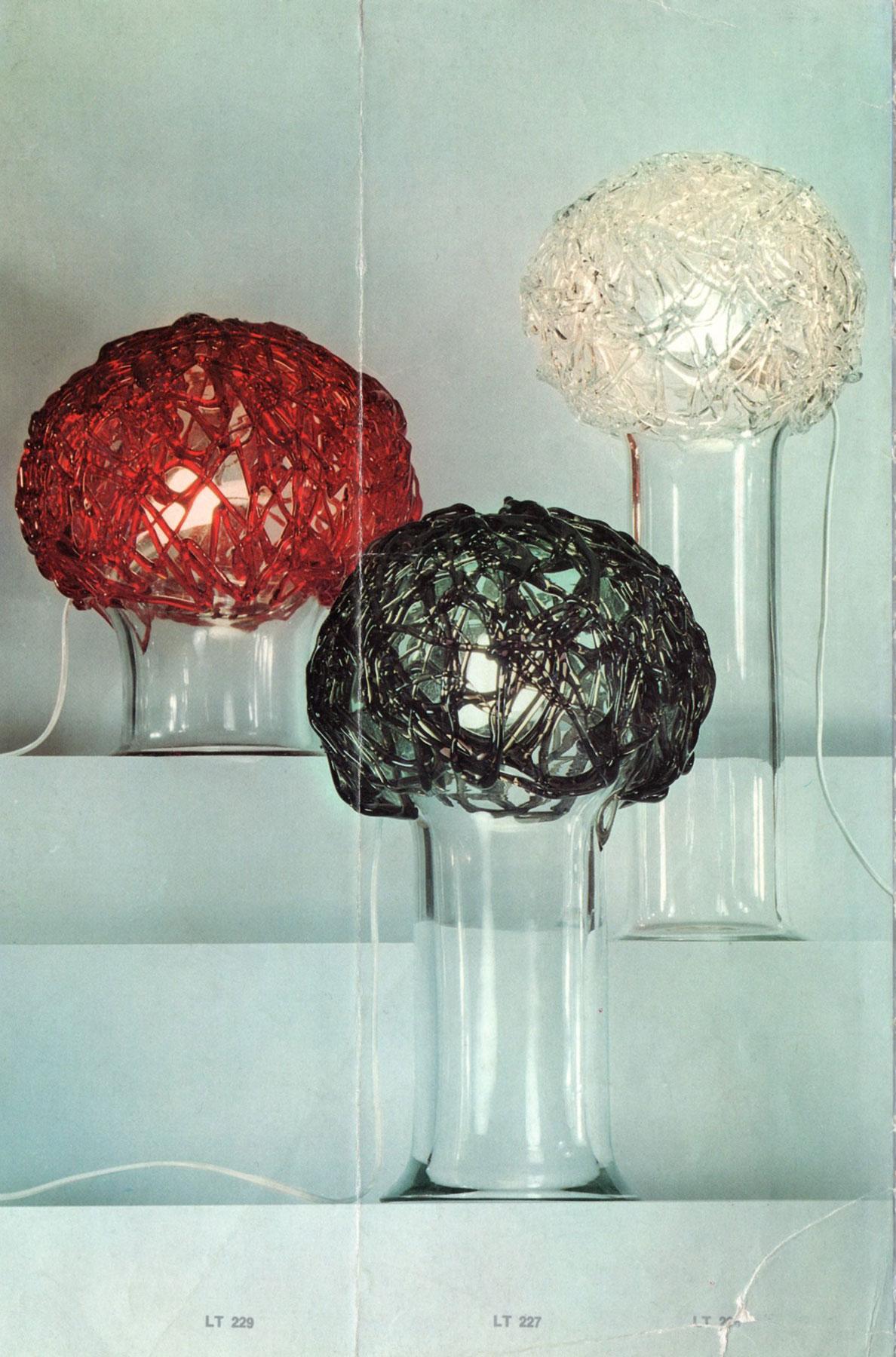 European LT228 table lamp in Murano glass, Carlo Nason for A.V. Mazzega, Italy For Sale
