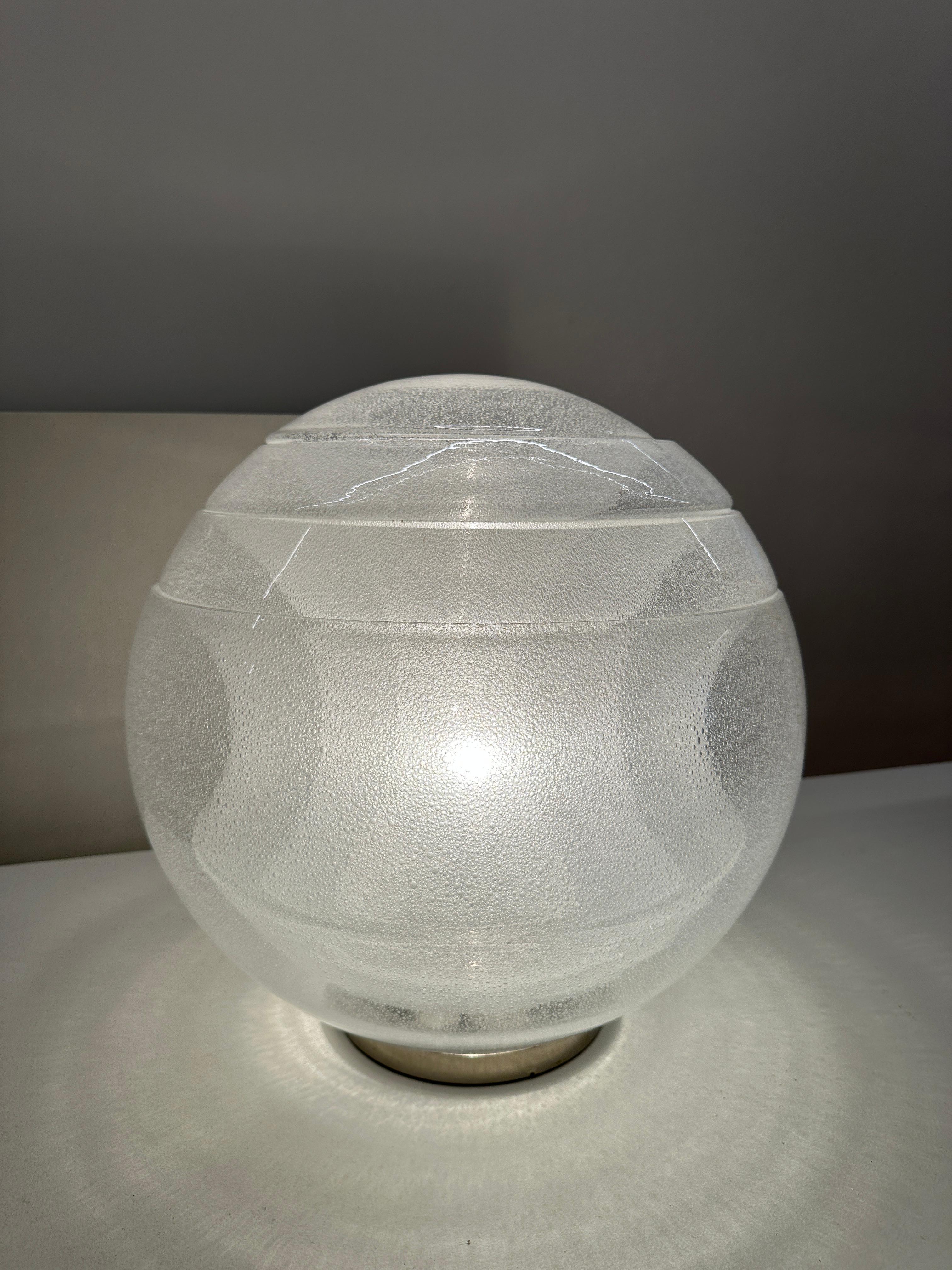 Verre de Murano Lampe de table LT328 sphere, design Carlo Nason pour A.V. Mazzega en vente