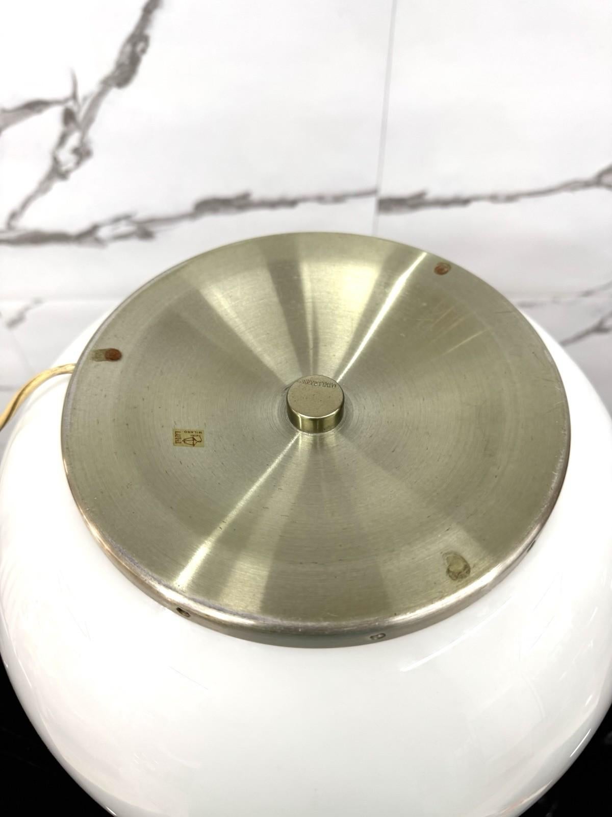 Acier Lampada Da Tavolo Lumi Milano Pia Guidetti Crippa Design Anni ‘70 en vente