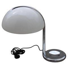 Martinelli Luce Serpente Chrome Metal and Plexiglass Table Lamp