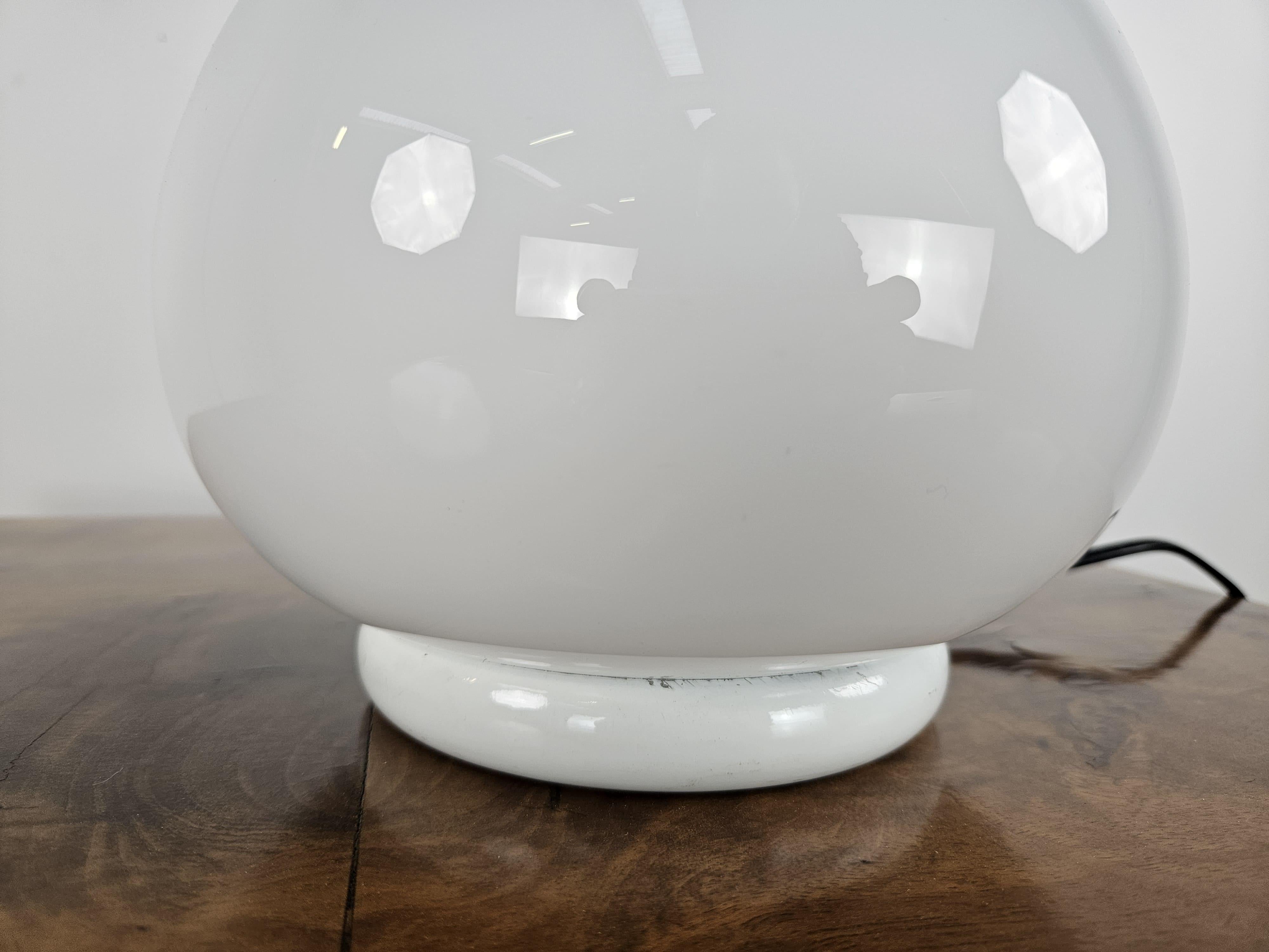 Lampe de table à deux lumières en verre de Murano du milieu du siècle, 1970 en vente 5