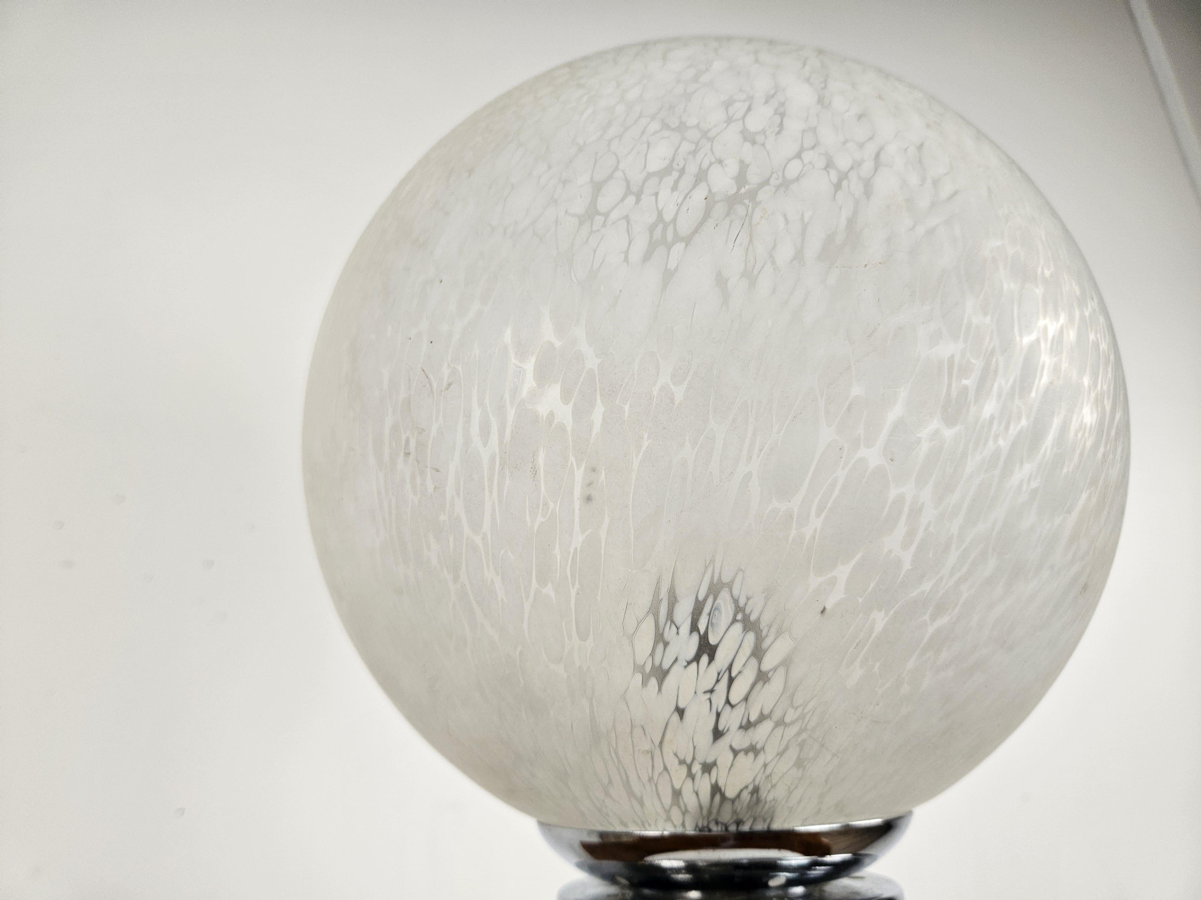 Mid-Century Modern Lampe de table à deux lumières en verre de Murano du milieu du siècle, 1970 en vente