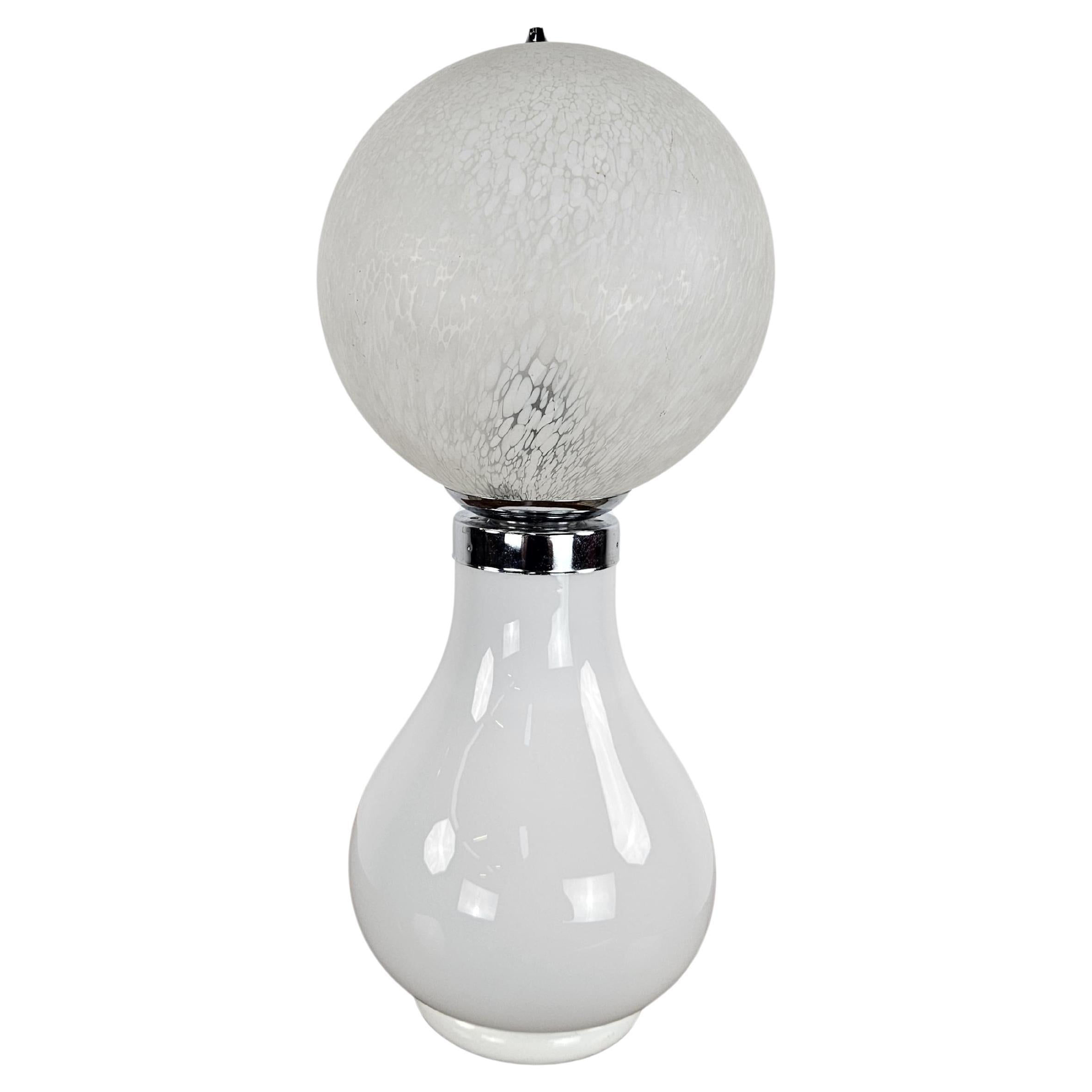 Mid-century Murano glass table lamp with two lights, 1970s