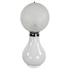 Lampe de table à deux lumières en verre de Murano du milieu du siècle, 1970