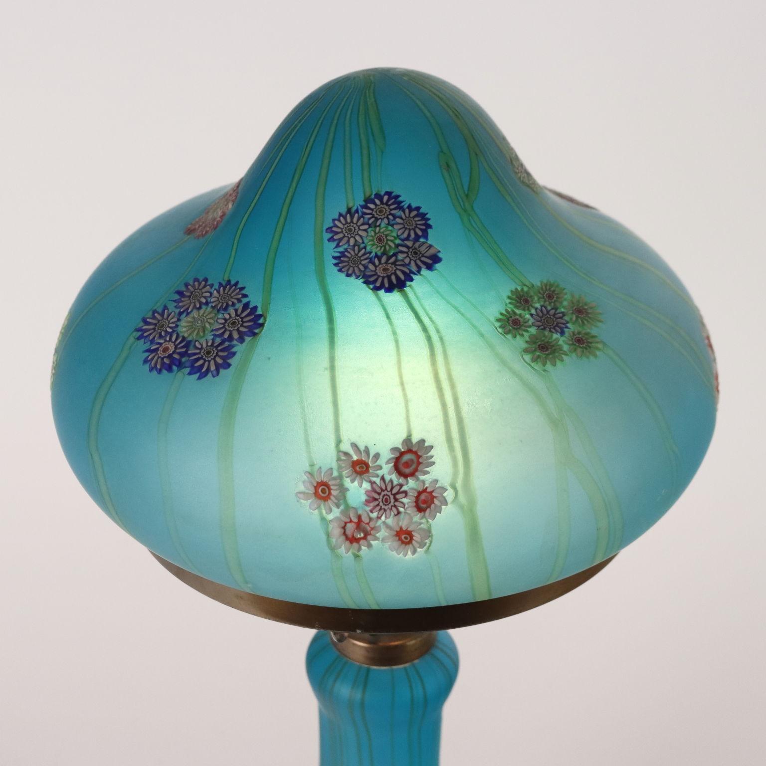 millefiori glass lamp