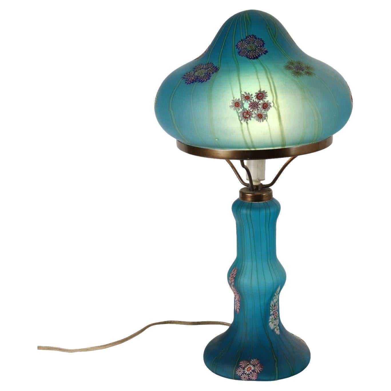 Millefiori Fratelli Toso Murano 1950s Table Lamp For Sale
