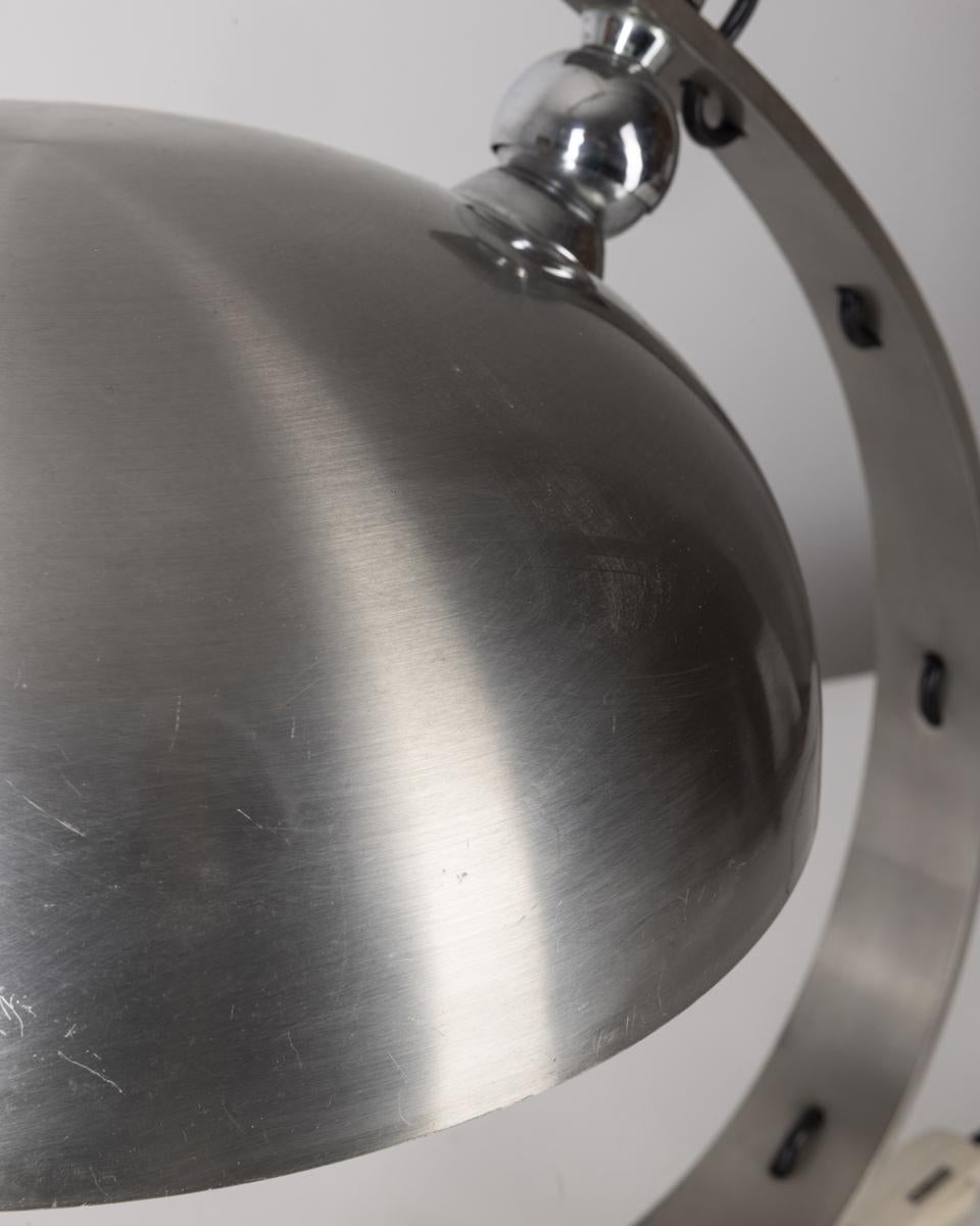 70's ministerial table lamp in chrome metal Italian design For Sale 3