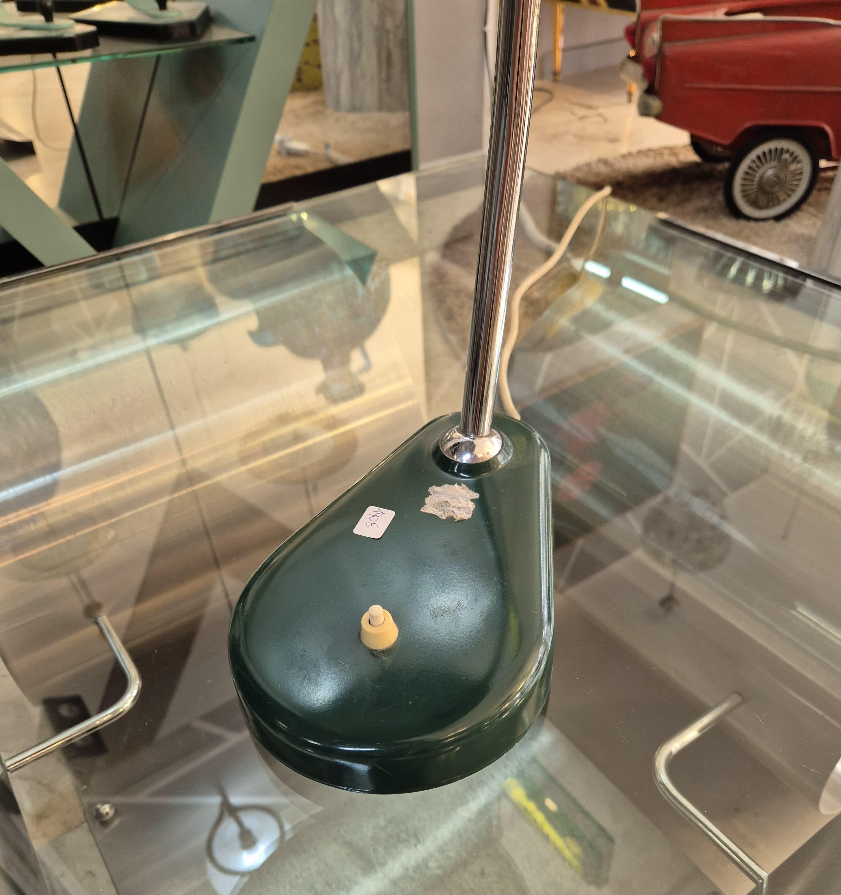 Italian Green ministerial table lamp For Sale