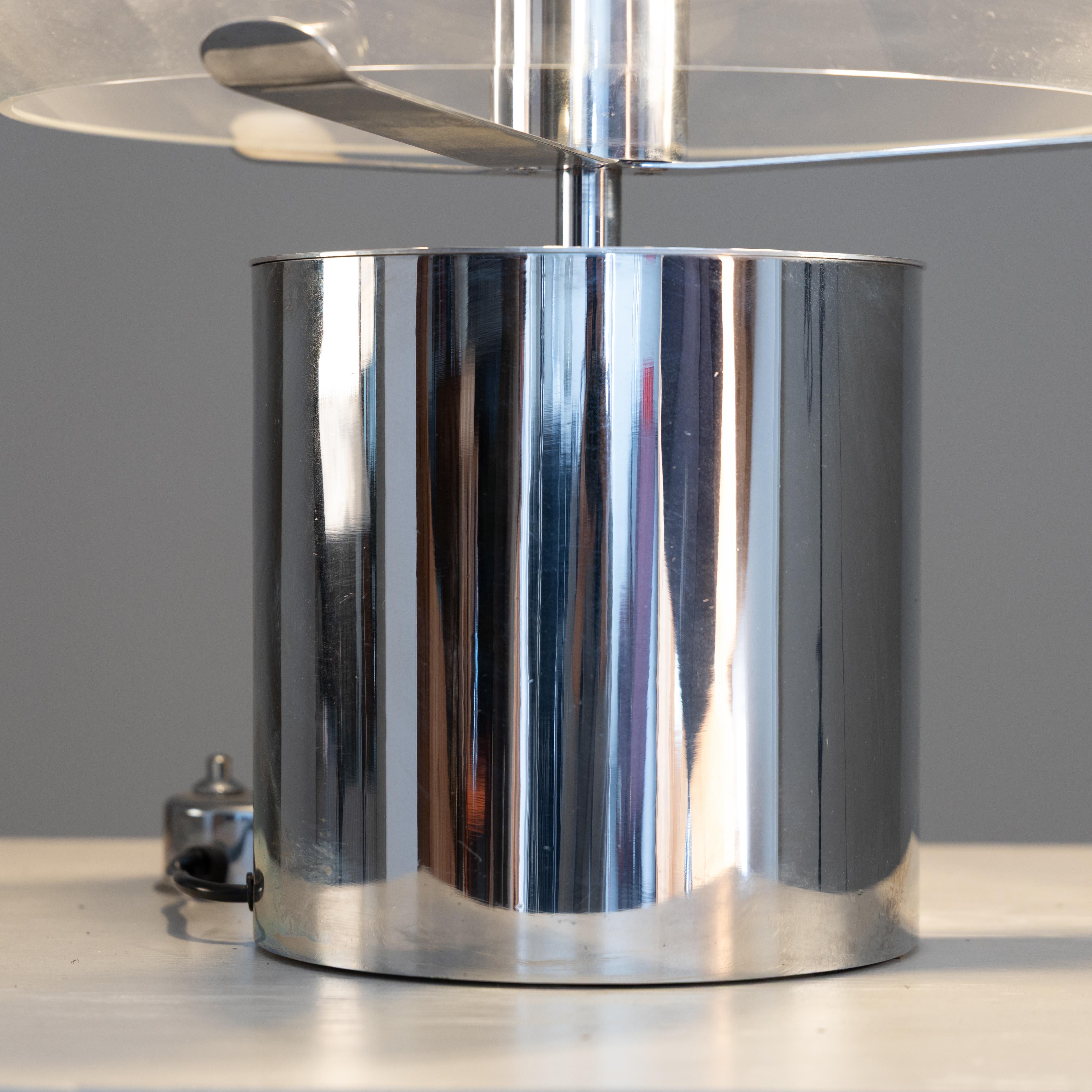 Metal Table lamp, mod. Porcino, Luigi Caccia Dominioni For Sale