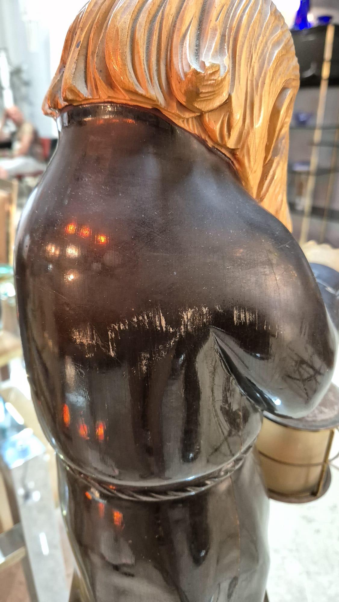 Hand-carved wooden 
