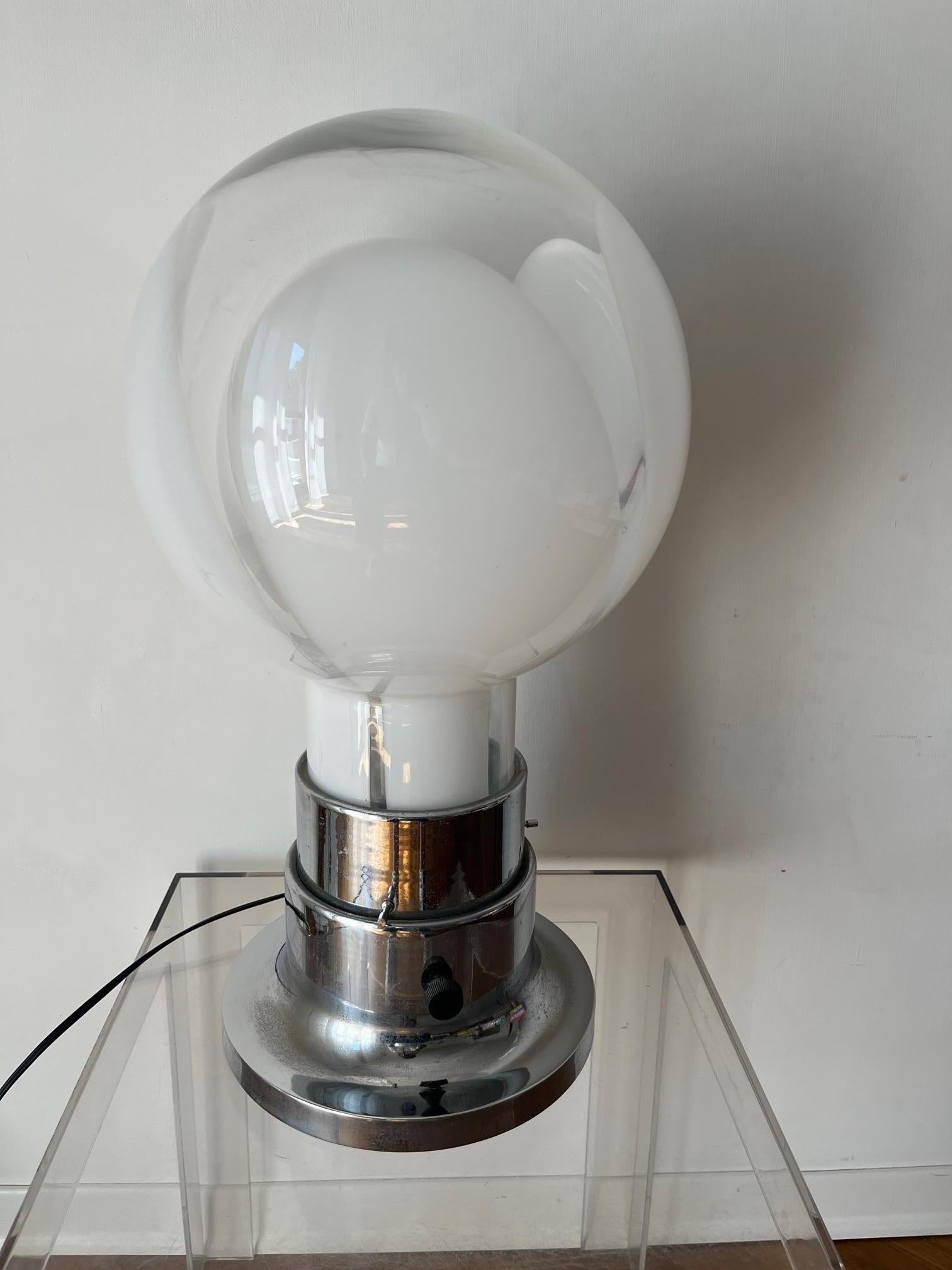 Late 20th Century Murano Table Lamp Space Age 1970 -Top Design- For Sale