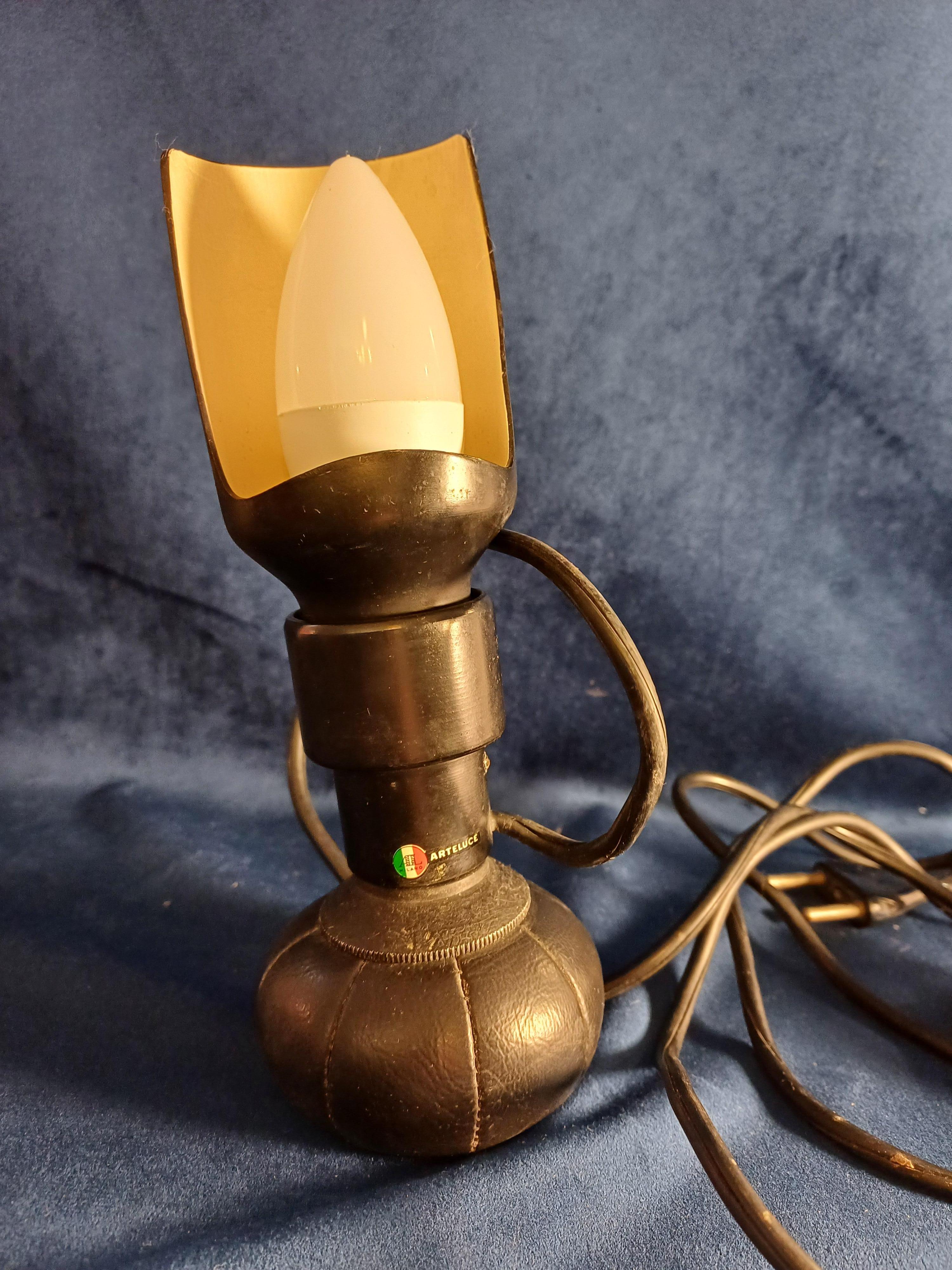 Gino Sarfatti Arteluce lampe de table noire Modèle 600 P en vente 6