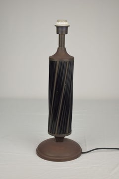 Brass and bamboo table lamp, italy, 1970s