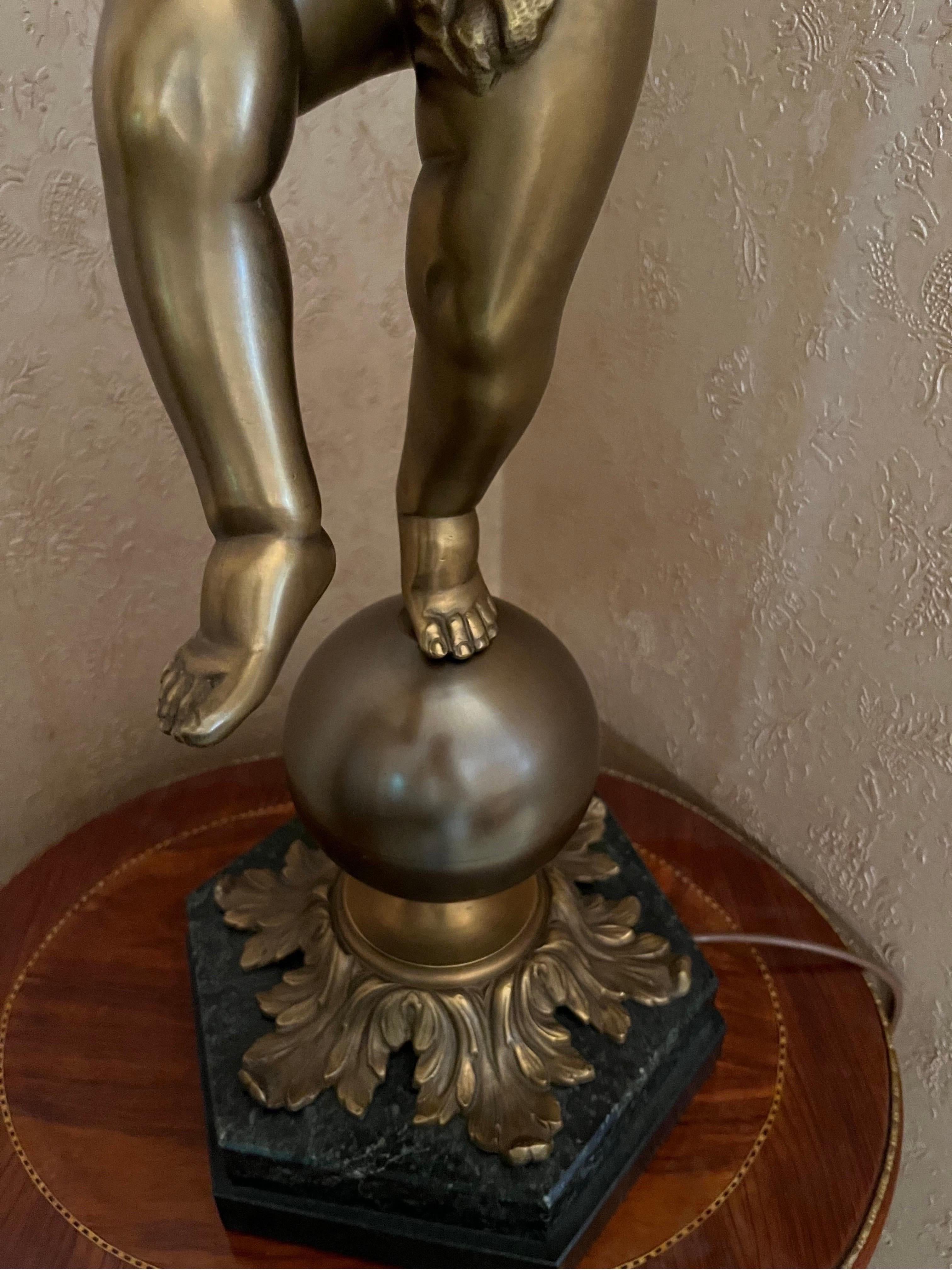 Lampada da tavolo Putto Stile Impero ‘900 For Sale 2