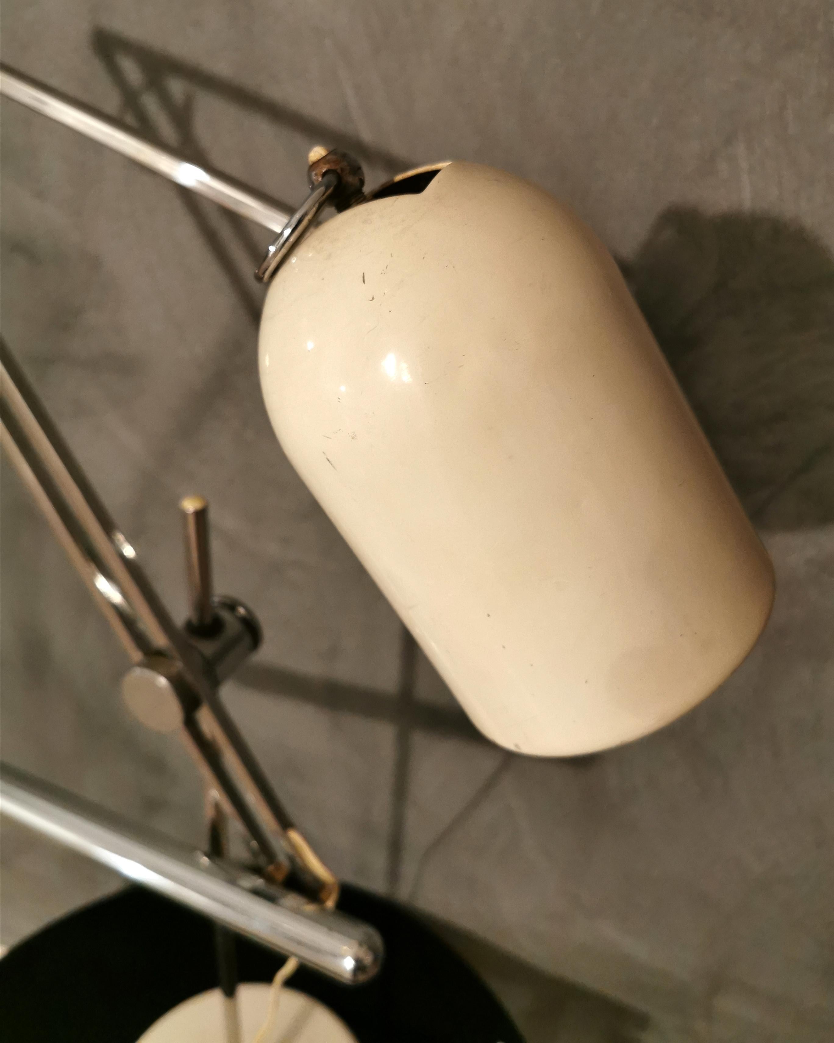 Italian Mid Century Table Lamp Adjustable by Goffredo Reggiani in Chromed Metal, 1960s