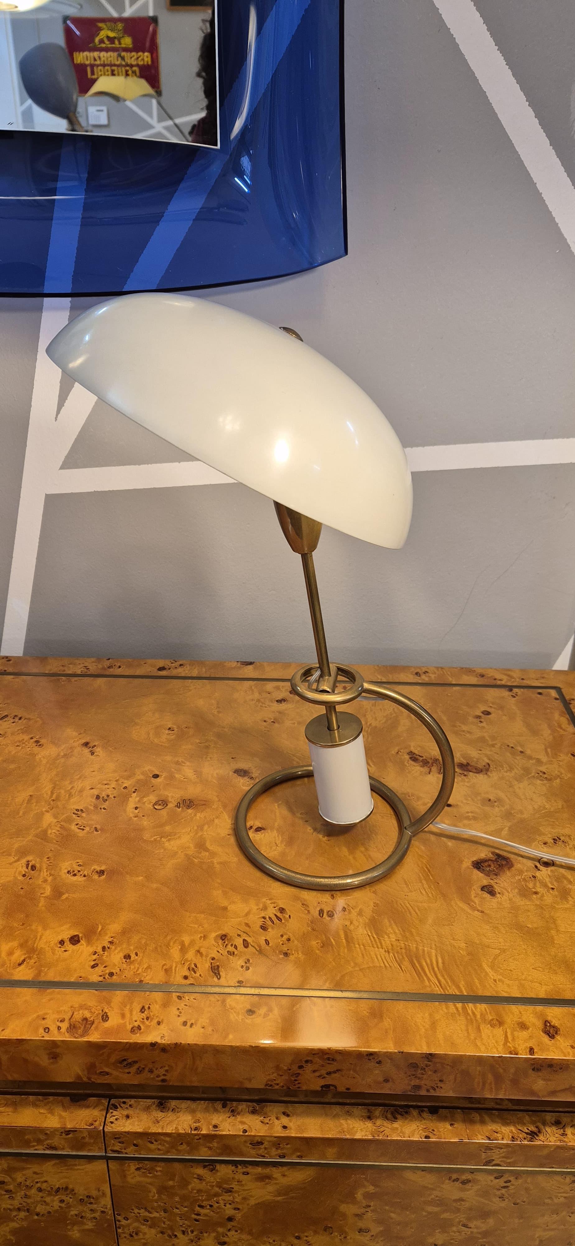 Angelo Lelii Arredoluce 1950 adjustable table lamp For Sale 7
