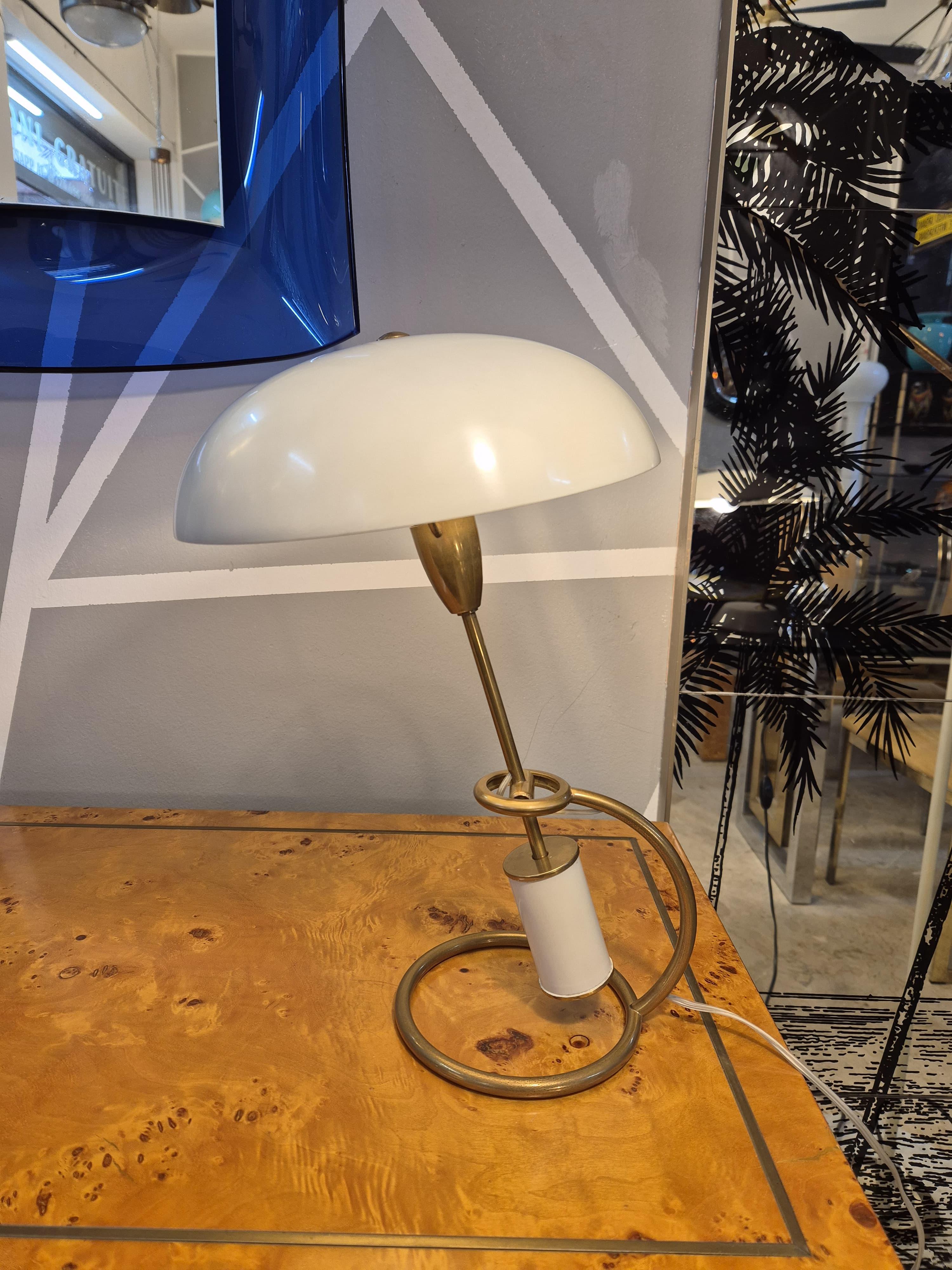 Italian Angelo Lelii Arredoluce 1950 adjustable table lamp For Sale