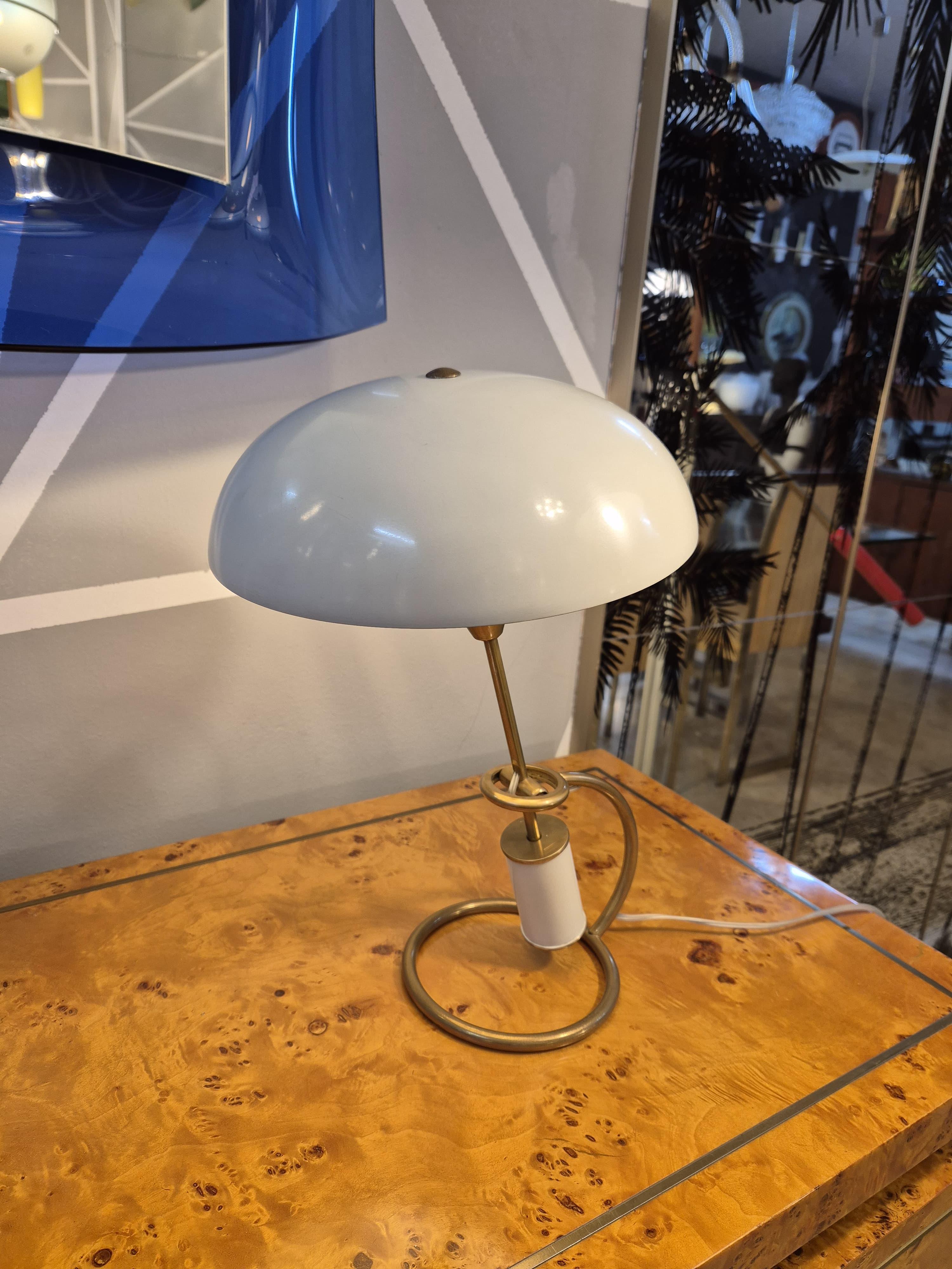 Metal Angelo Lelii Arredoluce 1950 adjustable table lamp For Sale