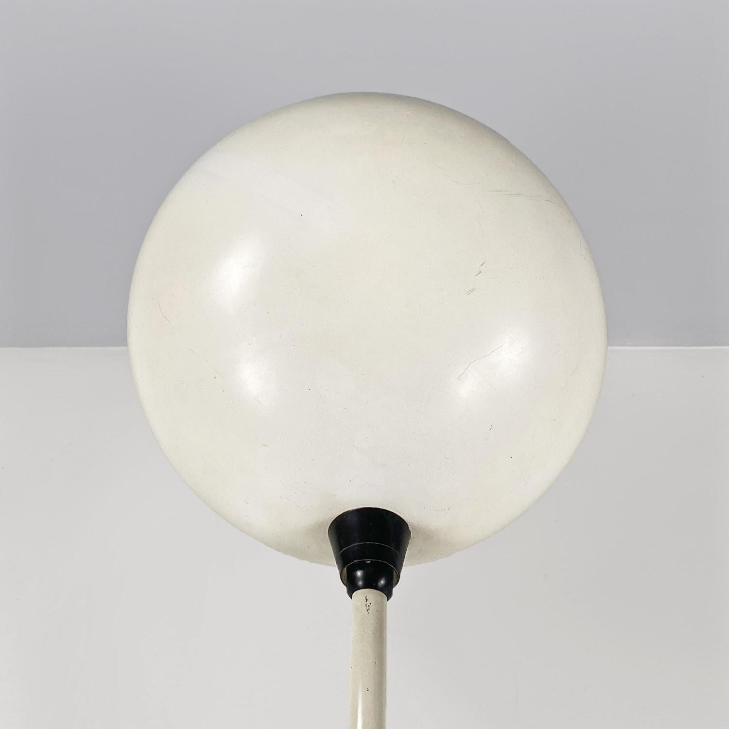 Adjustable table lamp, white metal, modern Italian, 1970s For Sale 2