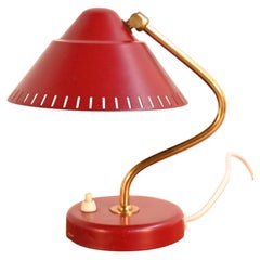Red table lamp manufactured by Ringus, 1950s