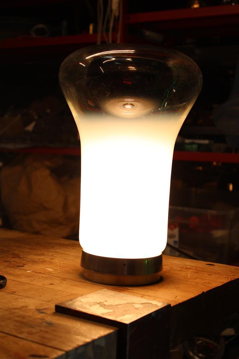 Lampada da Tavolo Saffo Angelo Mangiarotti 1960 Italia Mutano Glass Artemide For Sale 2