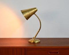 Scandinavian brass table lamp, 1950s
