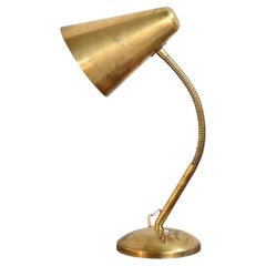Scandinavian brass table lamp, 1950s
