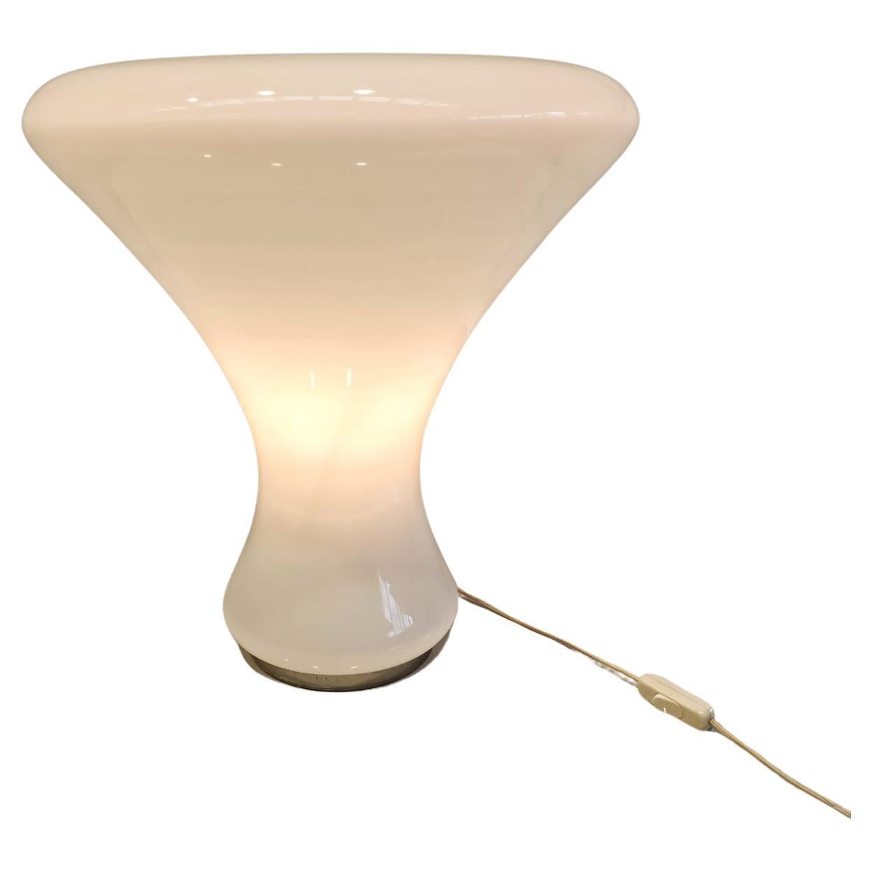 Lampada da tavolo space age di design italiano  in vetro di murano anni 70