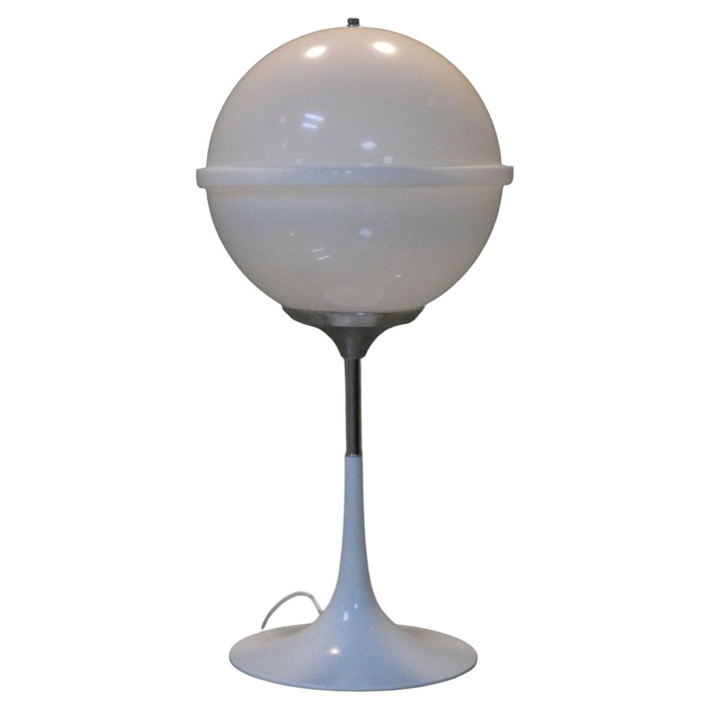 Space Age acrylic and steel table lamp, 1970s