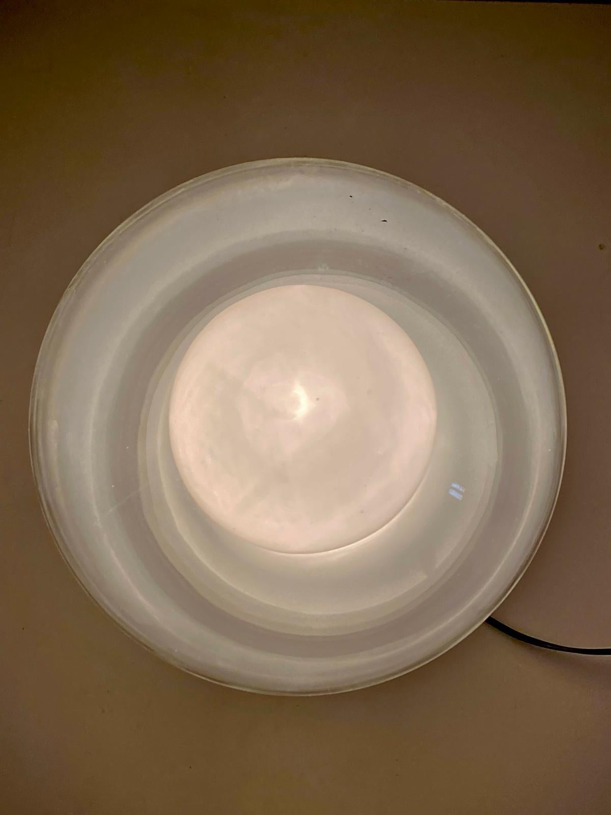 Glass Lampada da tavolo space age in Vetro di Murano, Carlo Nason, Italia anni 60 For Sale