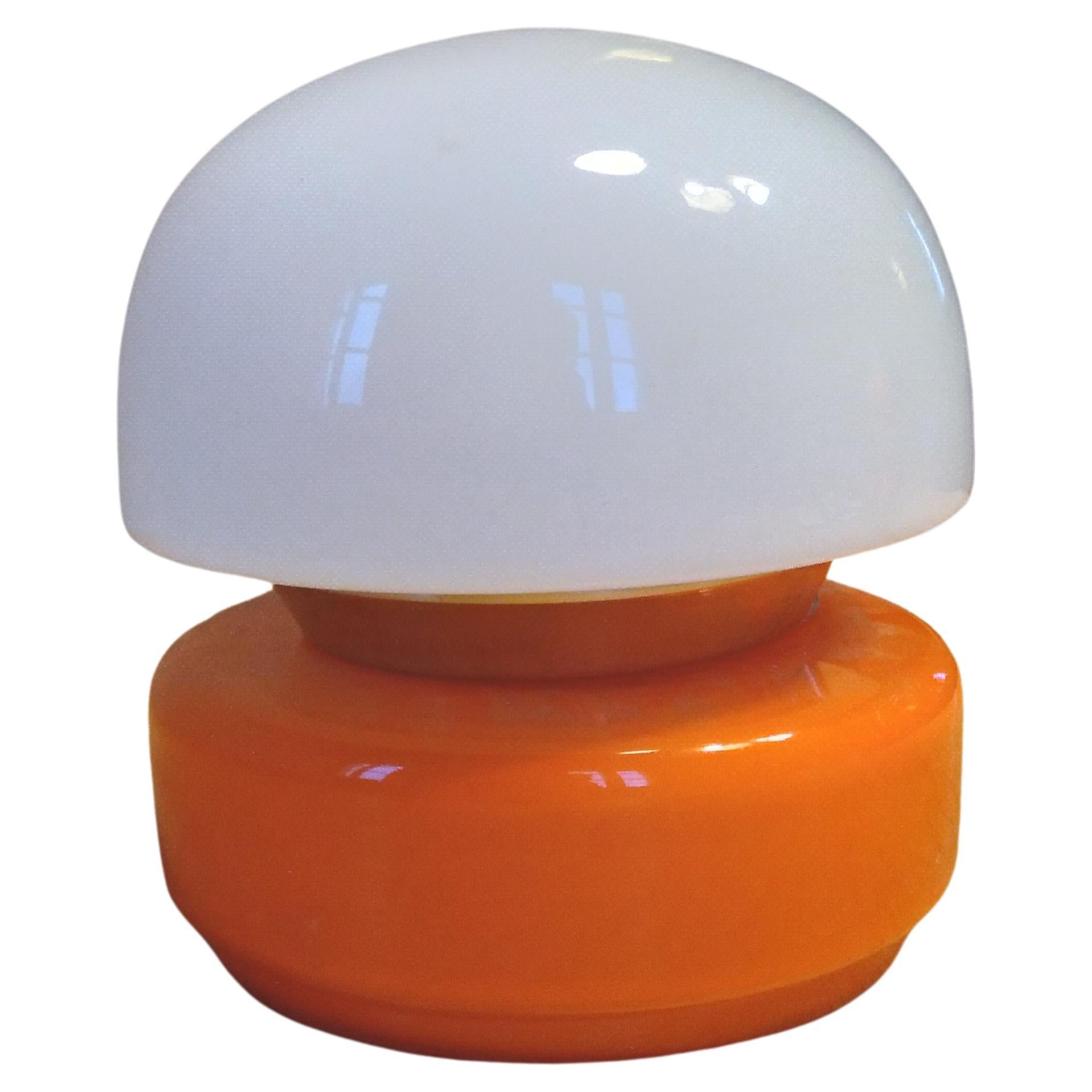 Lampe de table en verre de l'ère spatiale Italia 1960