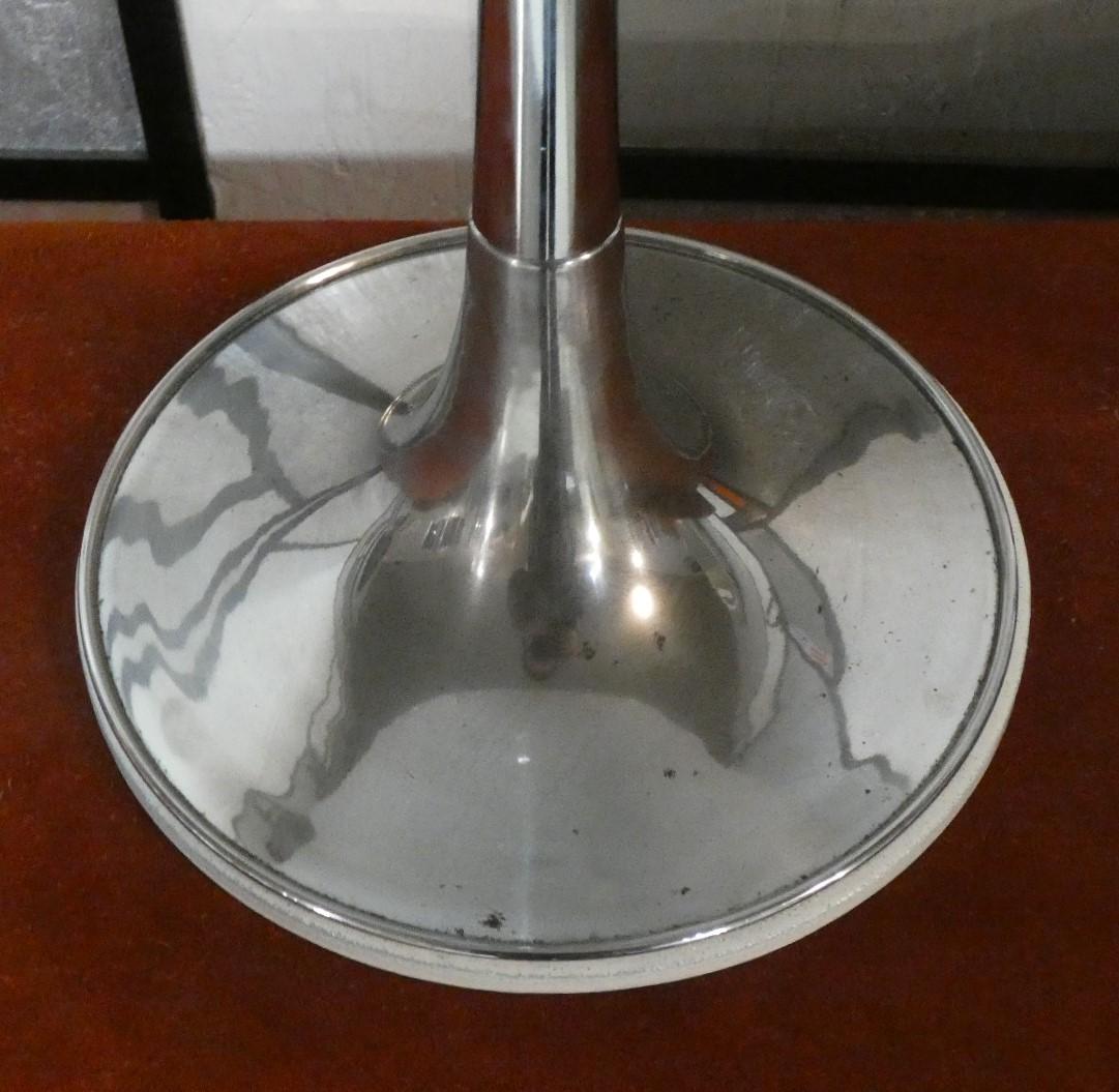 Steel Lampada da tavolo Space Needle in vetro acrilico e acciaio, Italia anni '60 For Sale