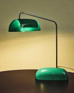Lampe de table Stilux en laiton et plexiglas vert