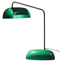 Lampe de table Stilux en laiton et plexiglas vert