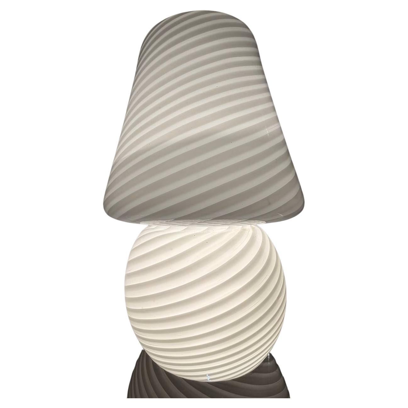 Venini 1960 aspiral swirl table lamp.