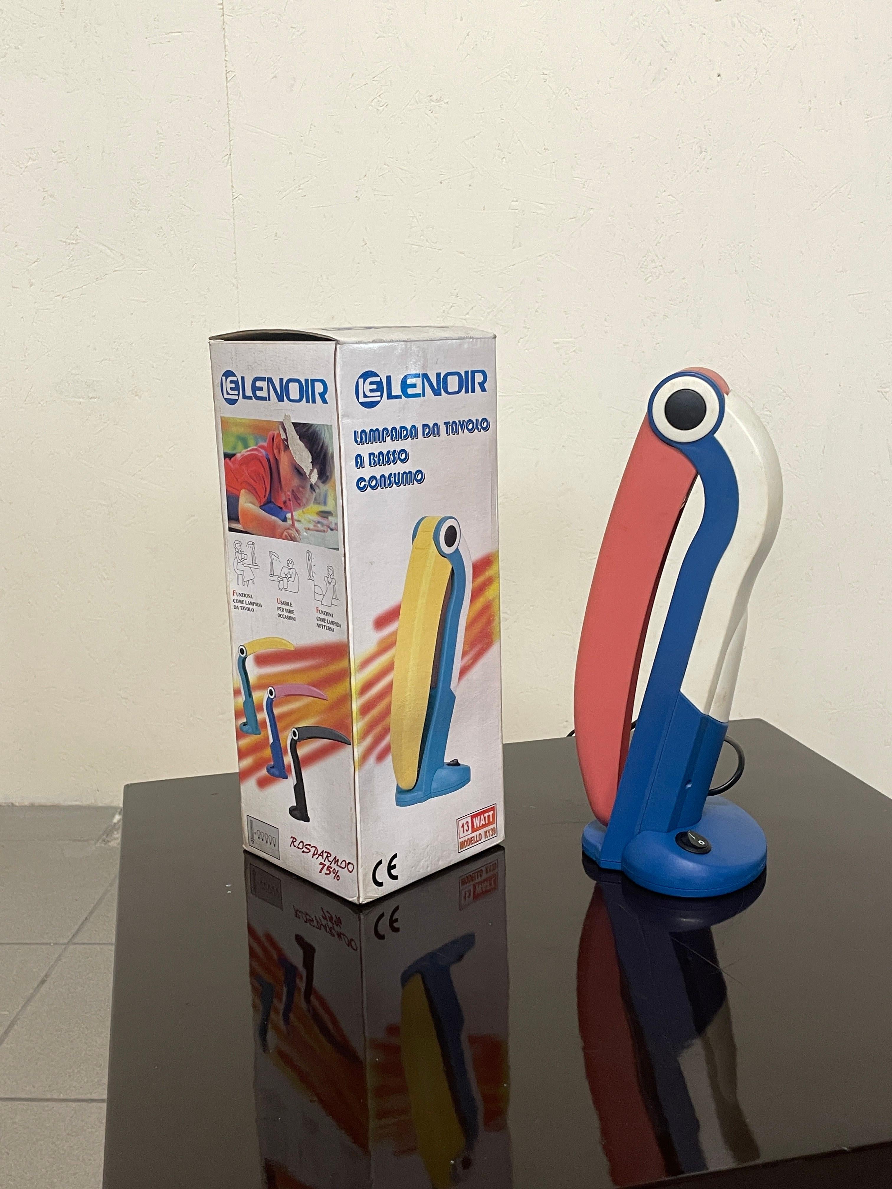 Lampada da tavolo Tucano di H.T. Huang per Lenoir, anni '80 in vendita 6