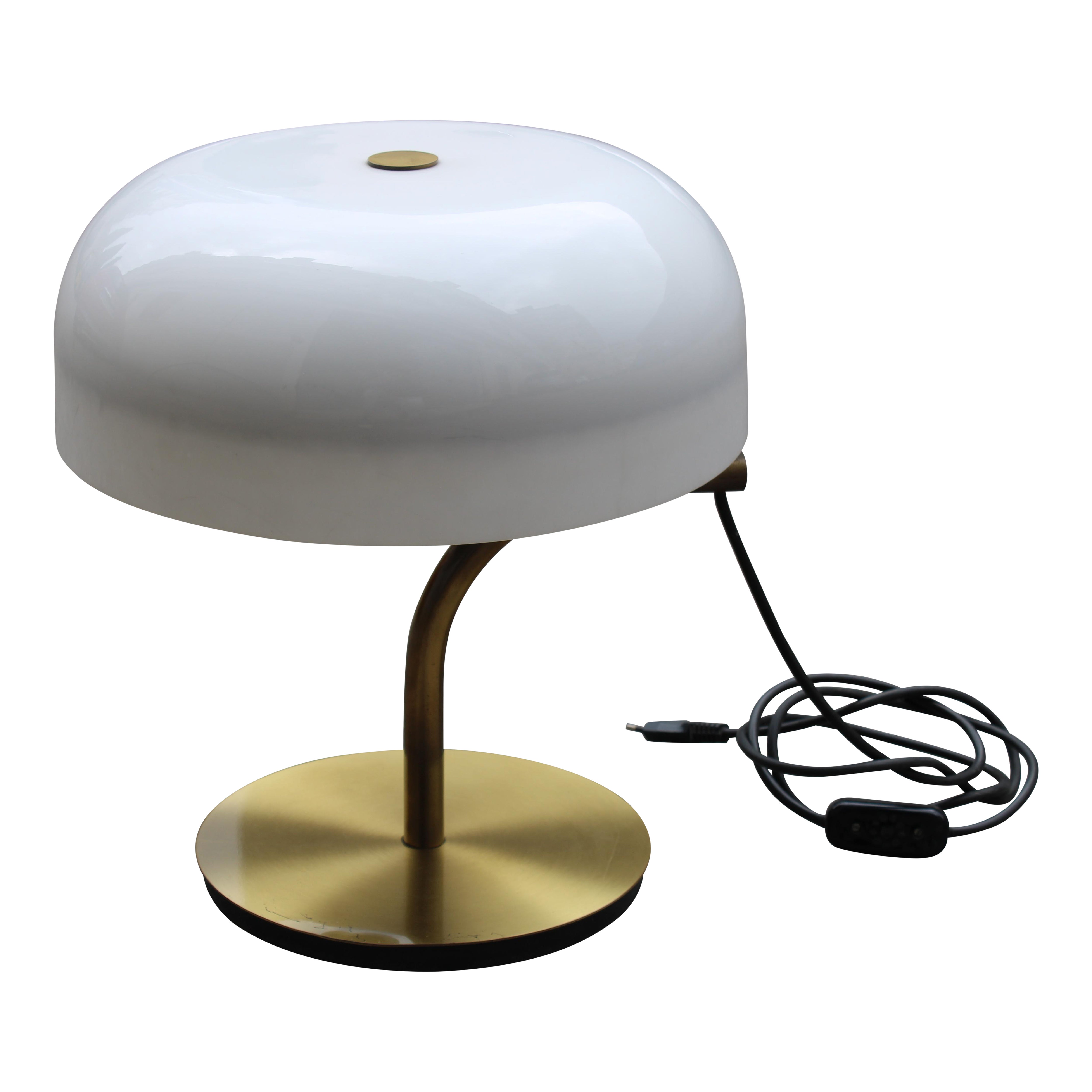 Lampada da tavolo Valenti Italia 1970 in Ottone e Plexiglass Estensibile
