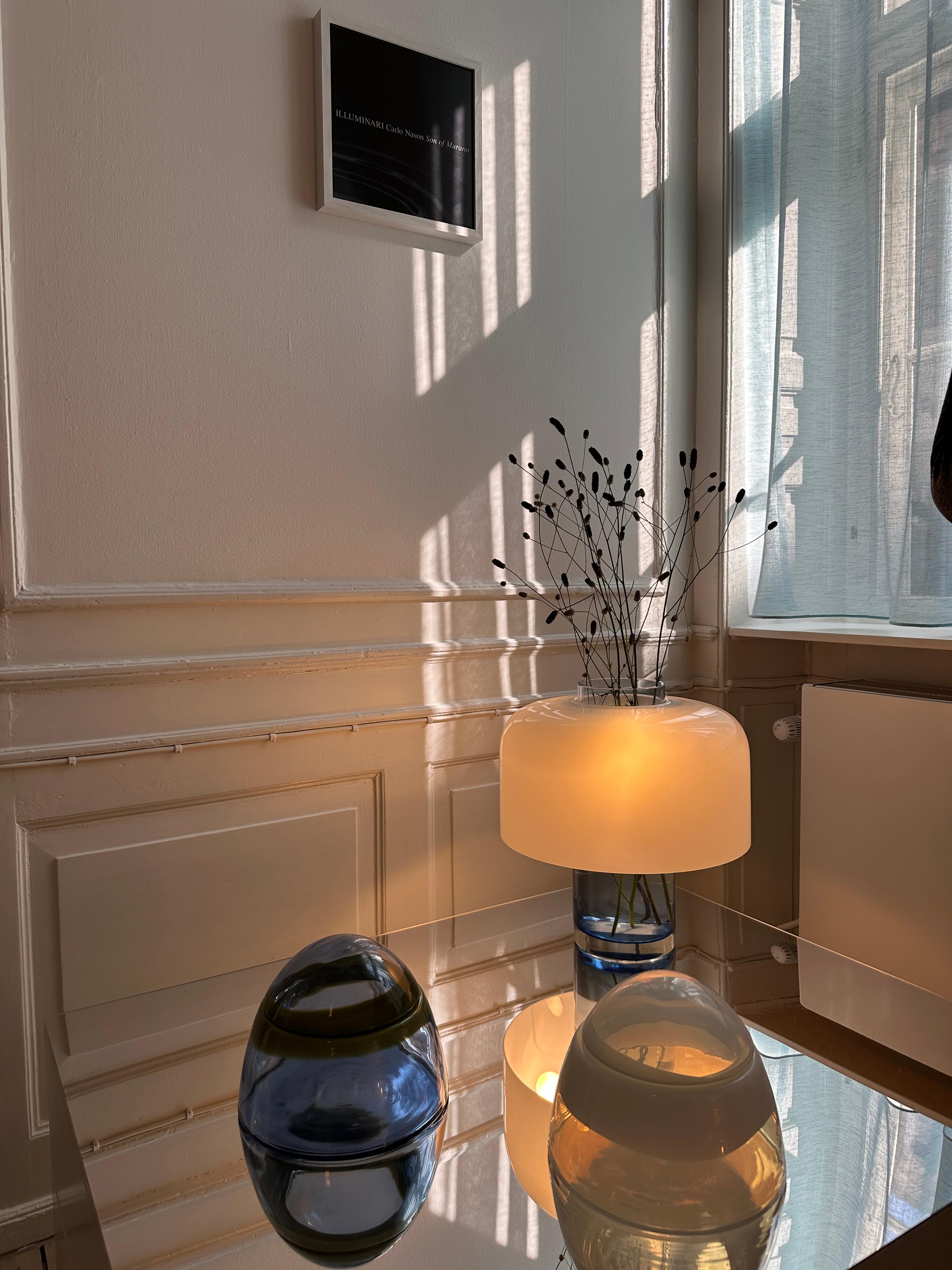 Mid-Century Modern LT226 table lamp/vase, design Carlo Nason for A.V. Mazzega For Sale