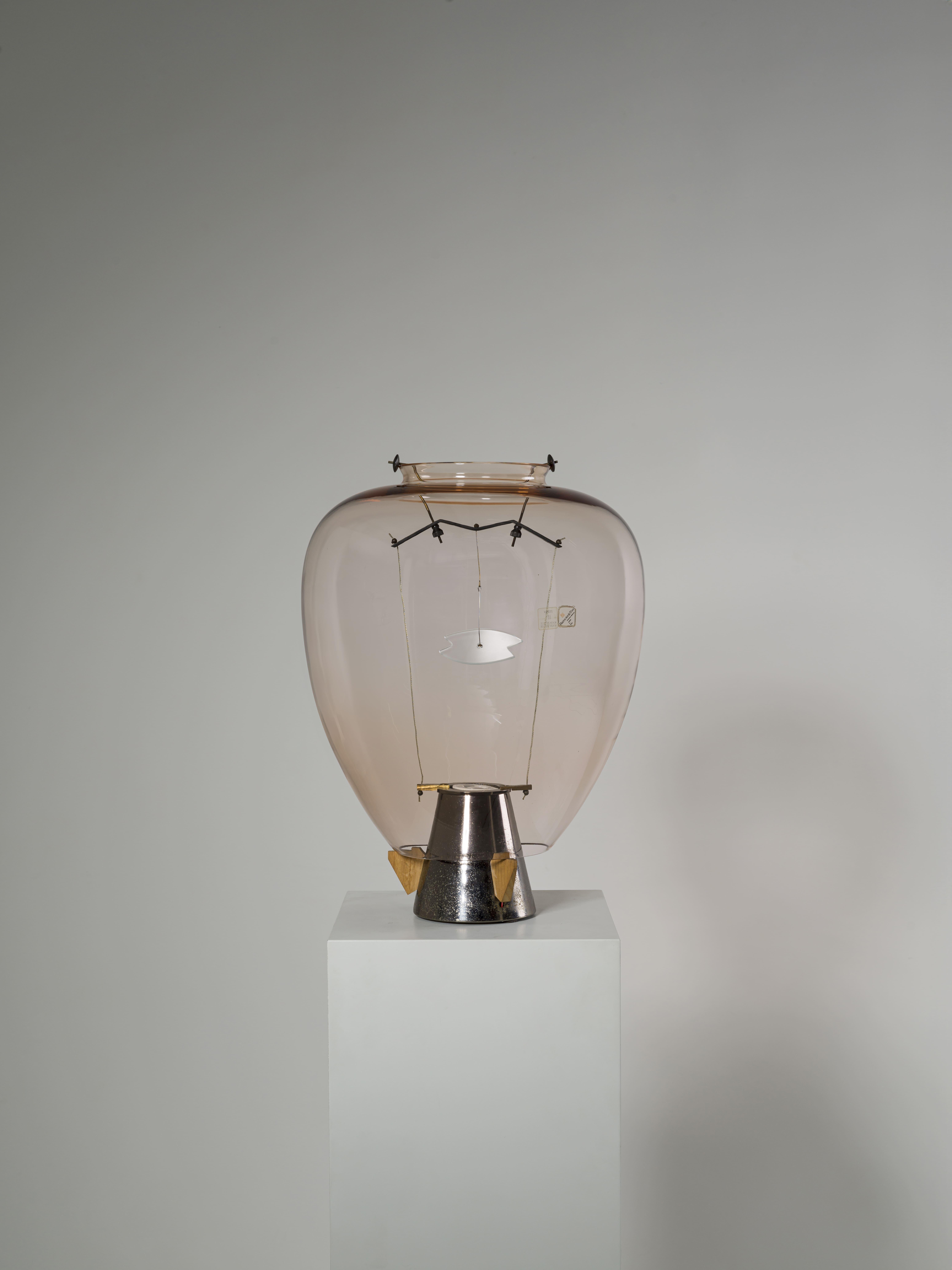 Italian Lampada da tavolo Veronese di Umberto Riva e Barovier & Toso Murano Italy 1984 in vendita