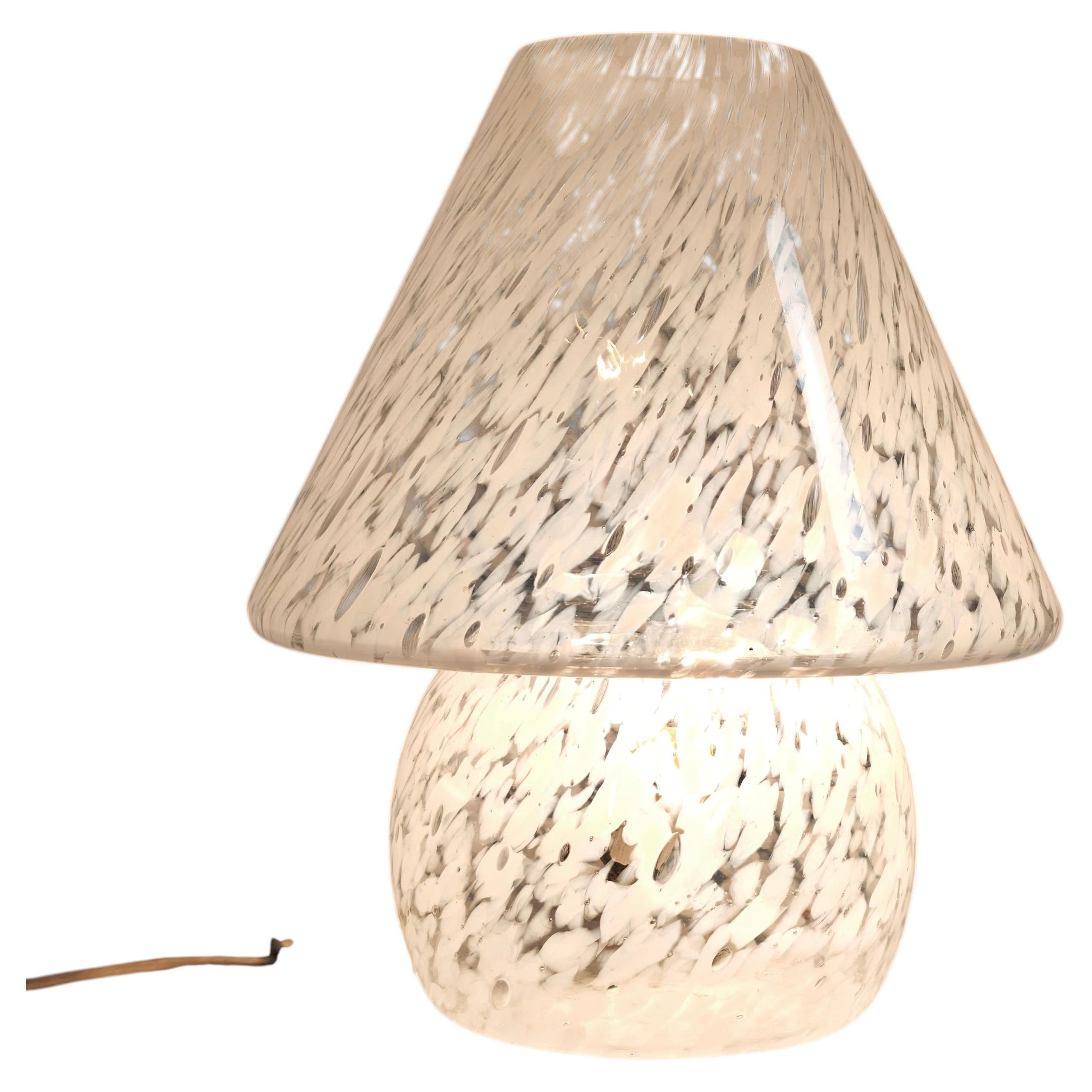 Marbled Murano Glass Table Lamp Italy 1960/70 Mid-Century Modern