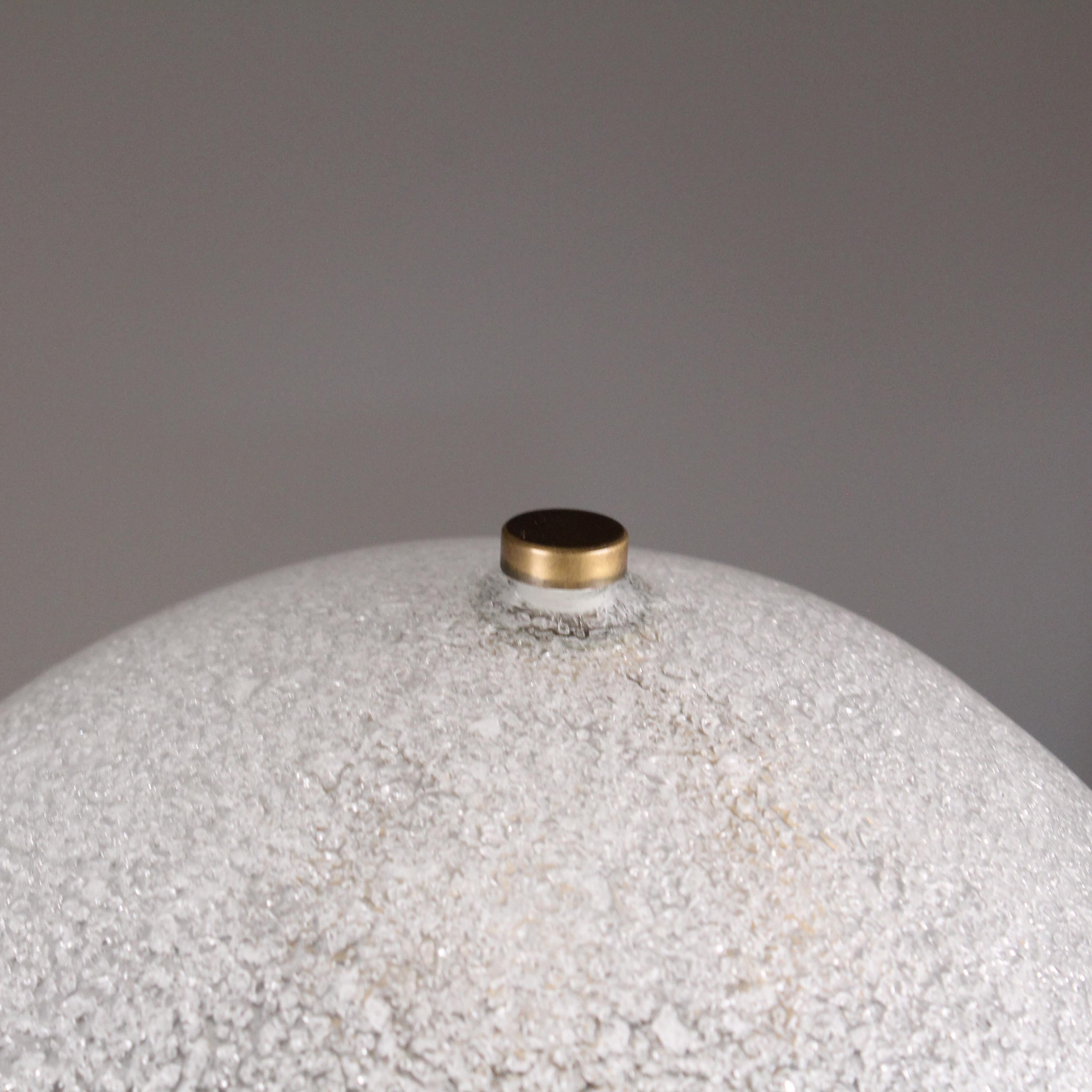 Lampe de table en verre et laiton, Angelo Brotto Bon état - En vente à Milano, Lombardia
