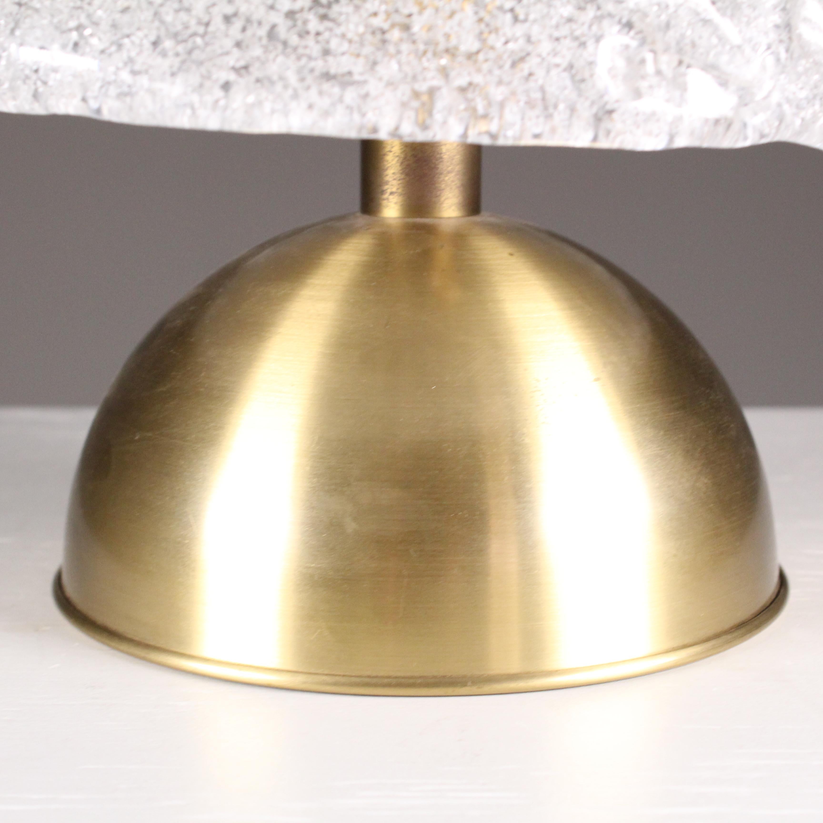 Late 20th Century Lampe de table en verre et laiton, Angelo Brotto en vente