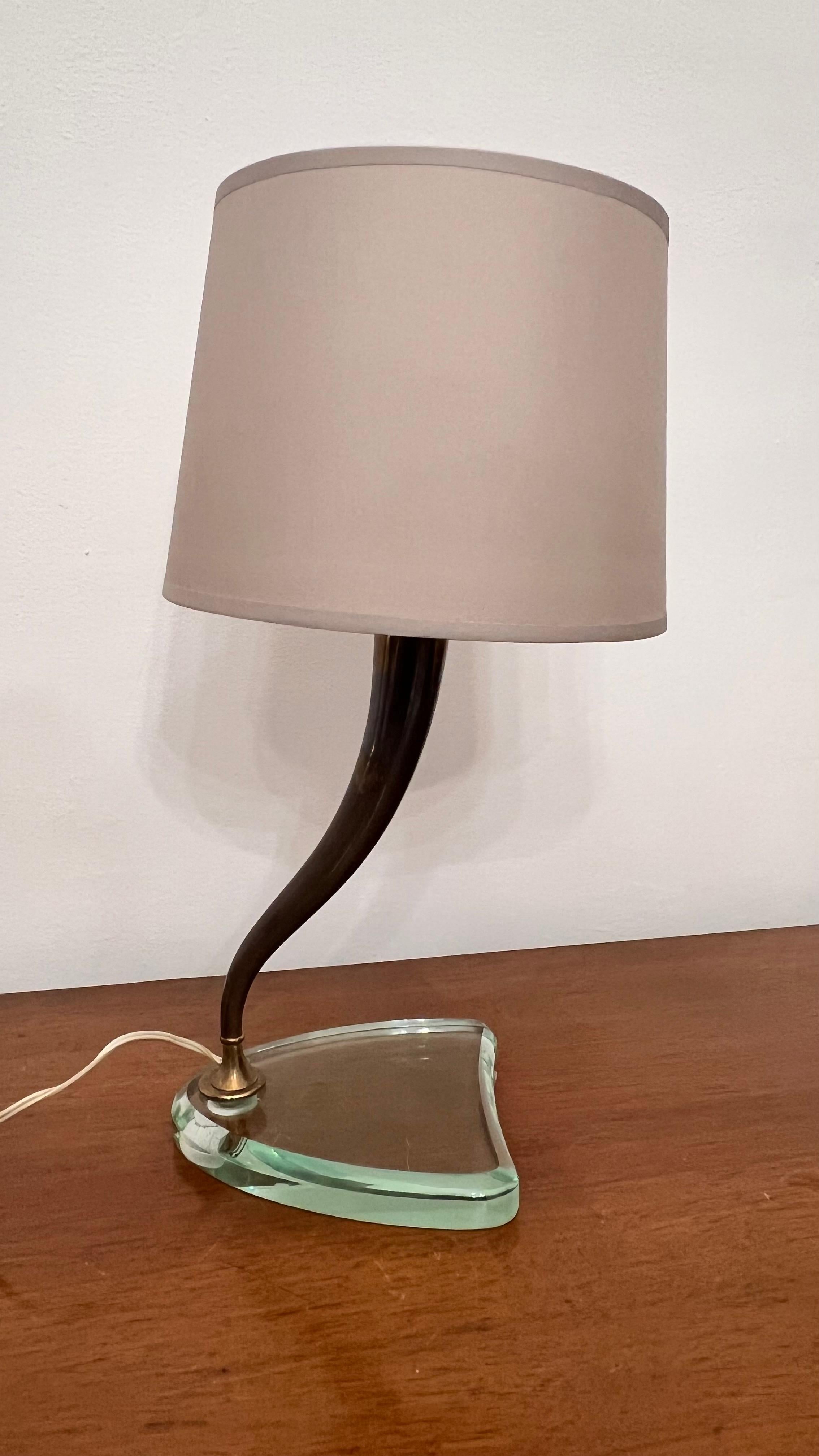 Italian Lampe de table Art déco en verre de Murano 
