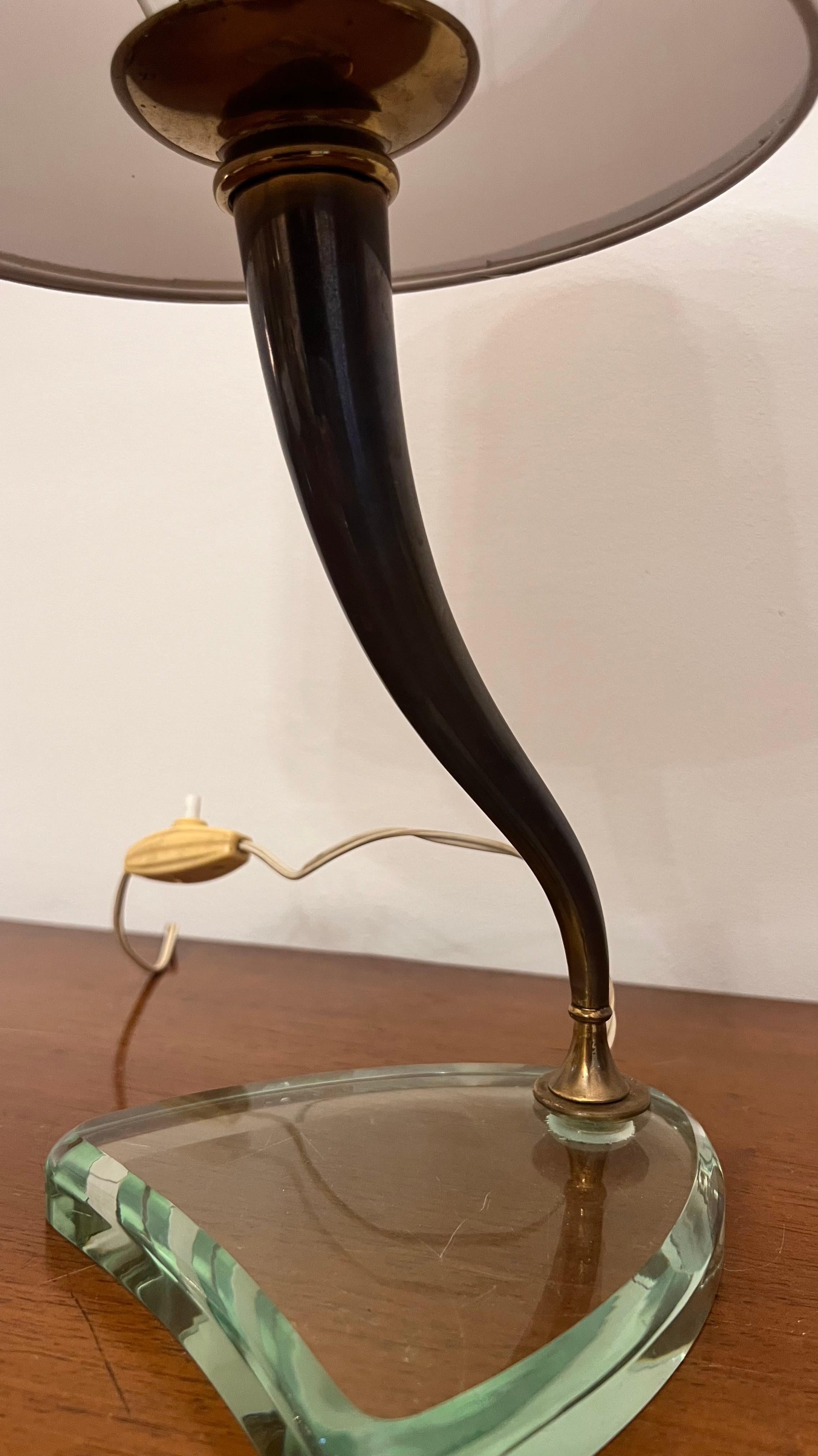Patiné Lampe de table Art déco en verre de Murano 